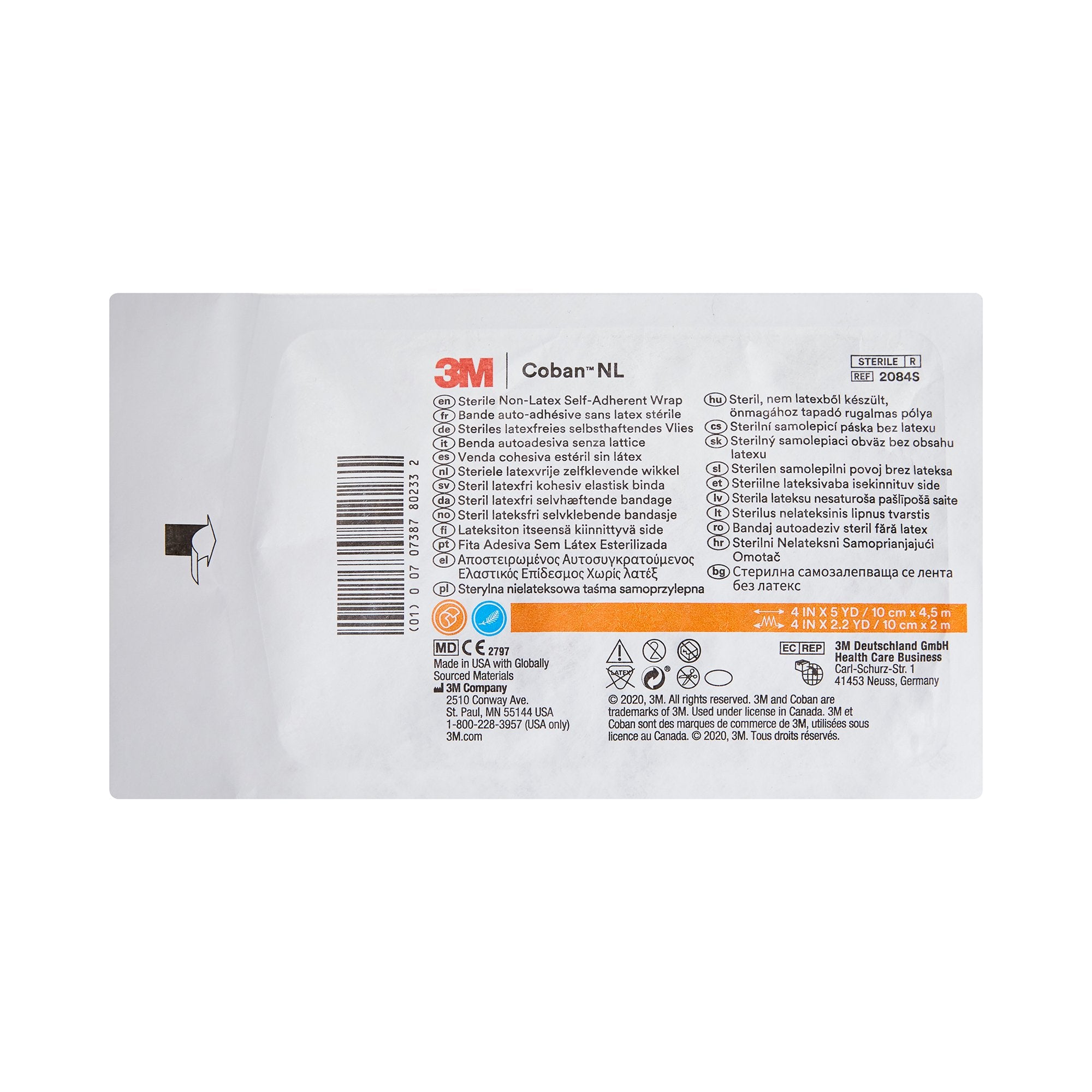 Cohesive Bandage 3M™ Coban™ LF 4 Inch X 5 Yard Self-Adherent Closure Tan Sterile Standard Compression - image 2