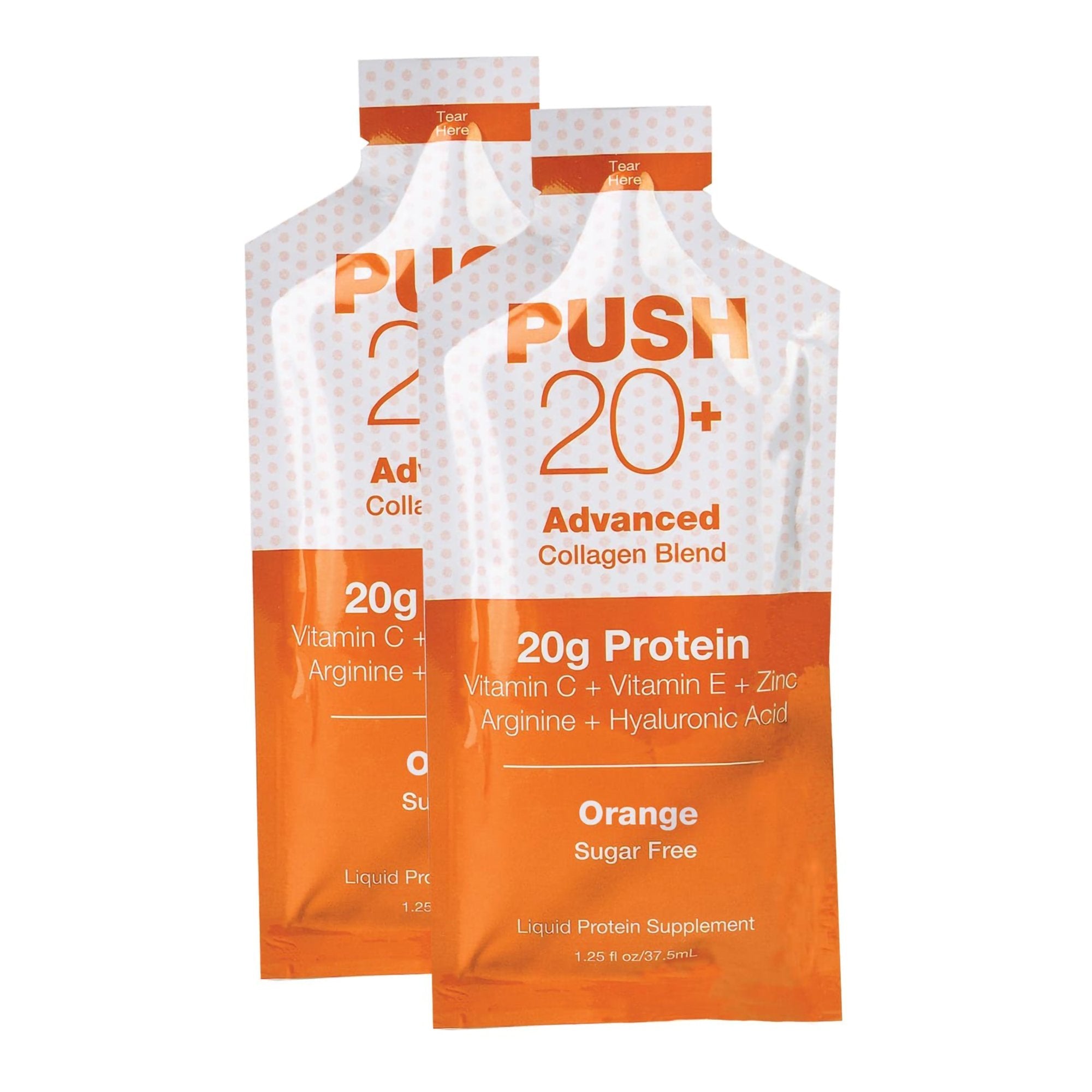 Oral Supplement PUSH 20+ Orange Flavor Liquid 1.25 oz. Individual Packet