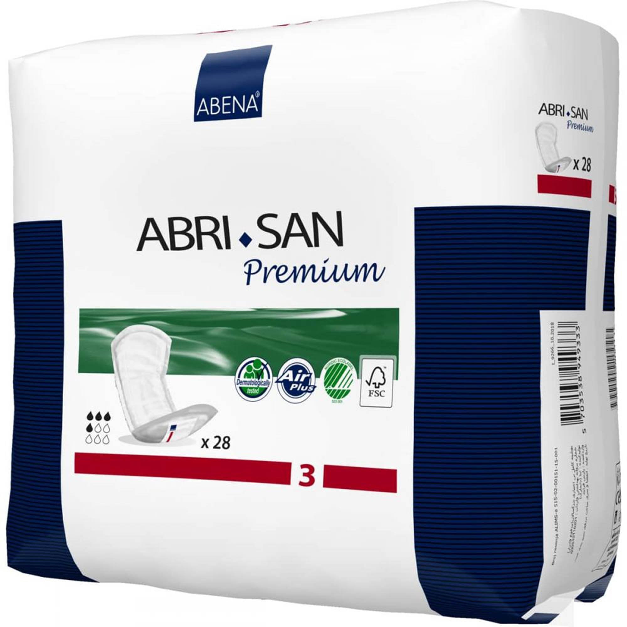 Bladder Control Pad Abri-San™ Premium #3 12 Inch Length Moderate Absorbency Fluff / Polymer Core One Size Fits Most - image 4