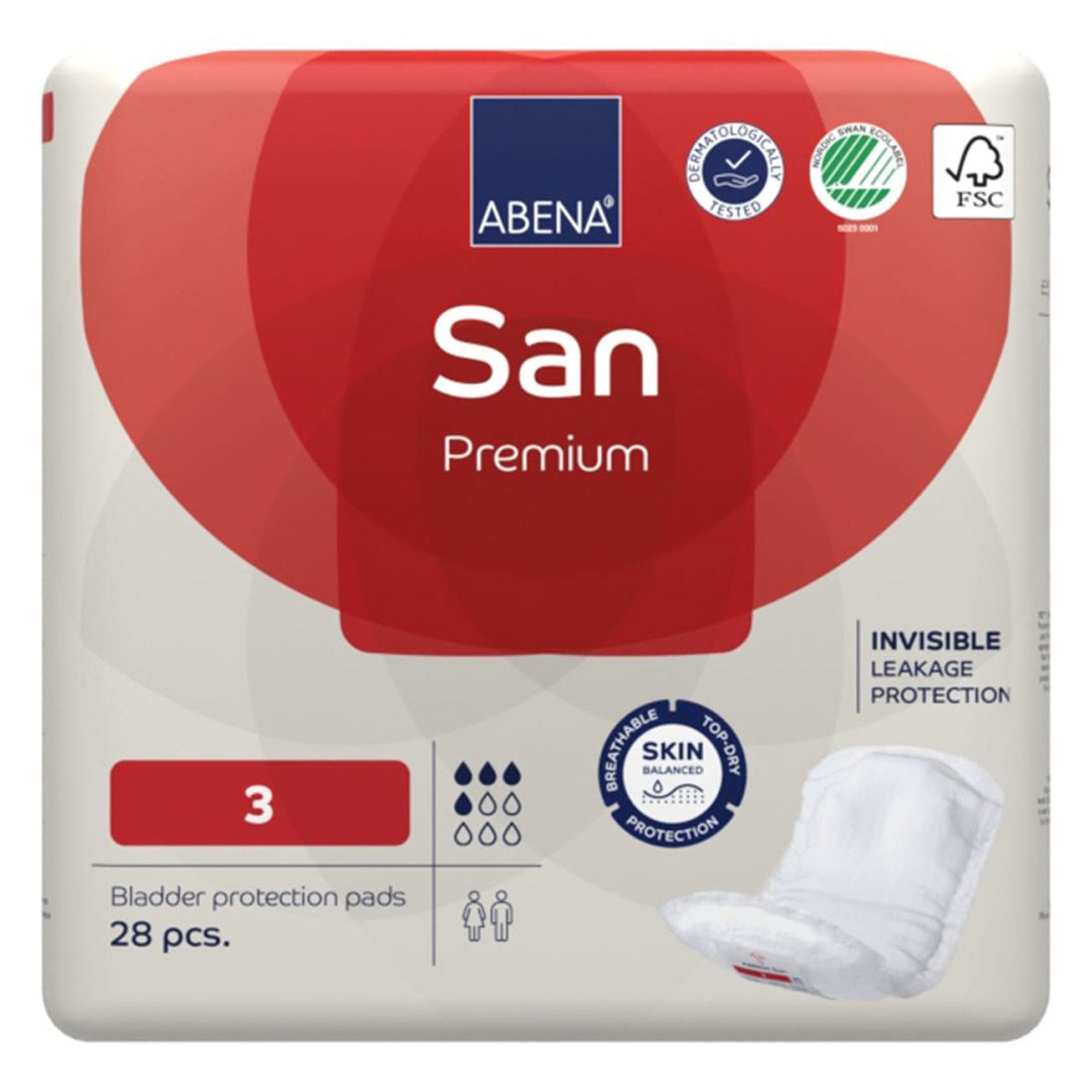 Bladder Control Pad Abena® San Premium 4.3 X 12.9 Inch Light Absorbency Fluff / Polymer Core Size 3 - image 5
