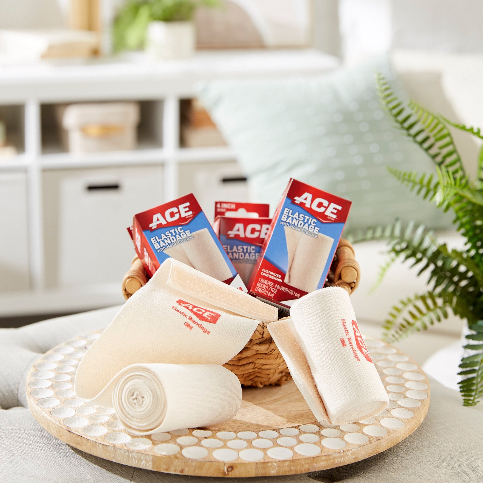 Elastic Bandage 3M™ ACE™ 4 Inch X 5-3/10 Foot Single Hook and Loop Closure Tan NonSterile Standard Compression - image 4