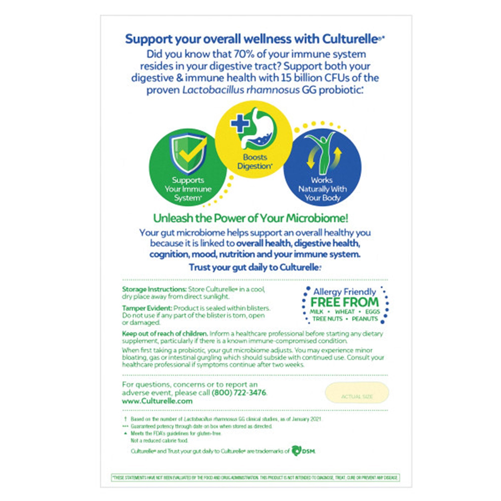 Probiotic Dietary Supplement Culturelle® 30 per Box Capsule - image 4