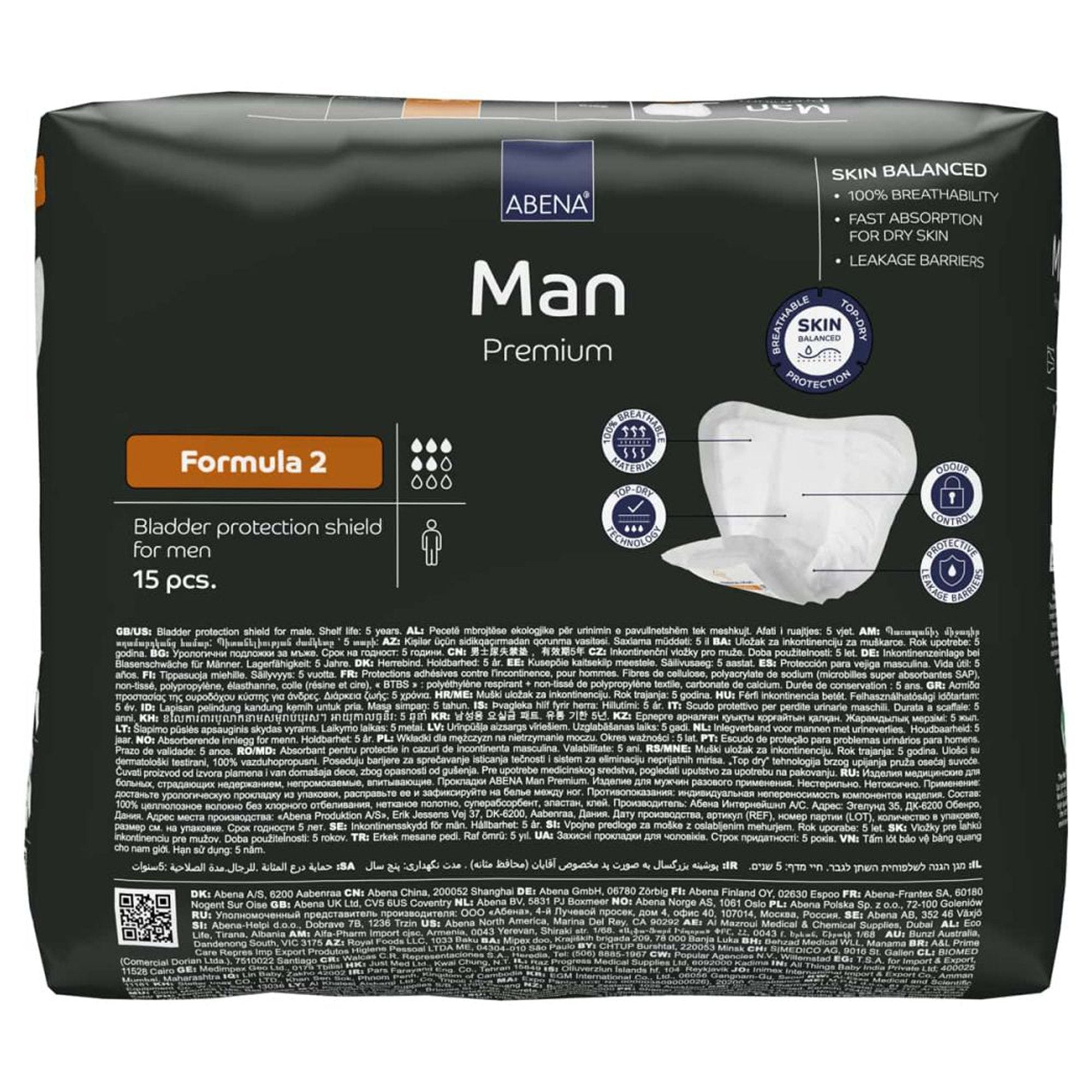 Bladder Control Pad Abena® Premium Man 9 X 11.4 Inch Moderate Absorbency Fluff / Polymer Core Size 2 - image 5