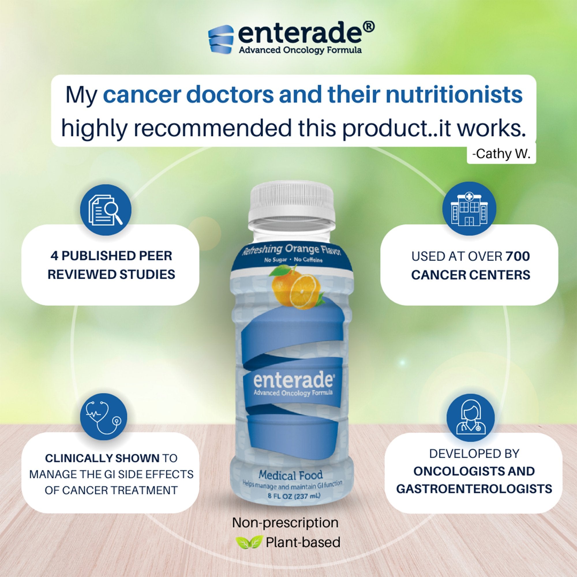 Oral Supplement enterade® Advanced Oncology Orange Flavor Liquid 8 oz. Bottle - image 4