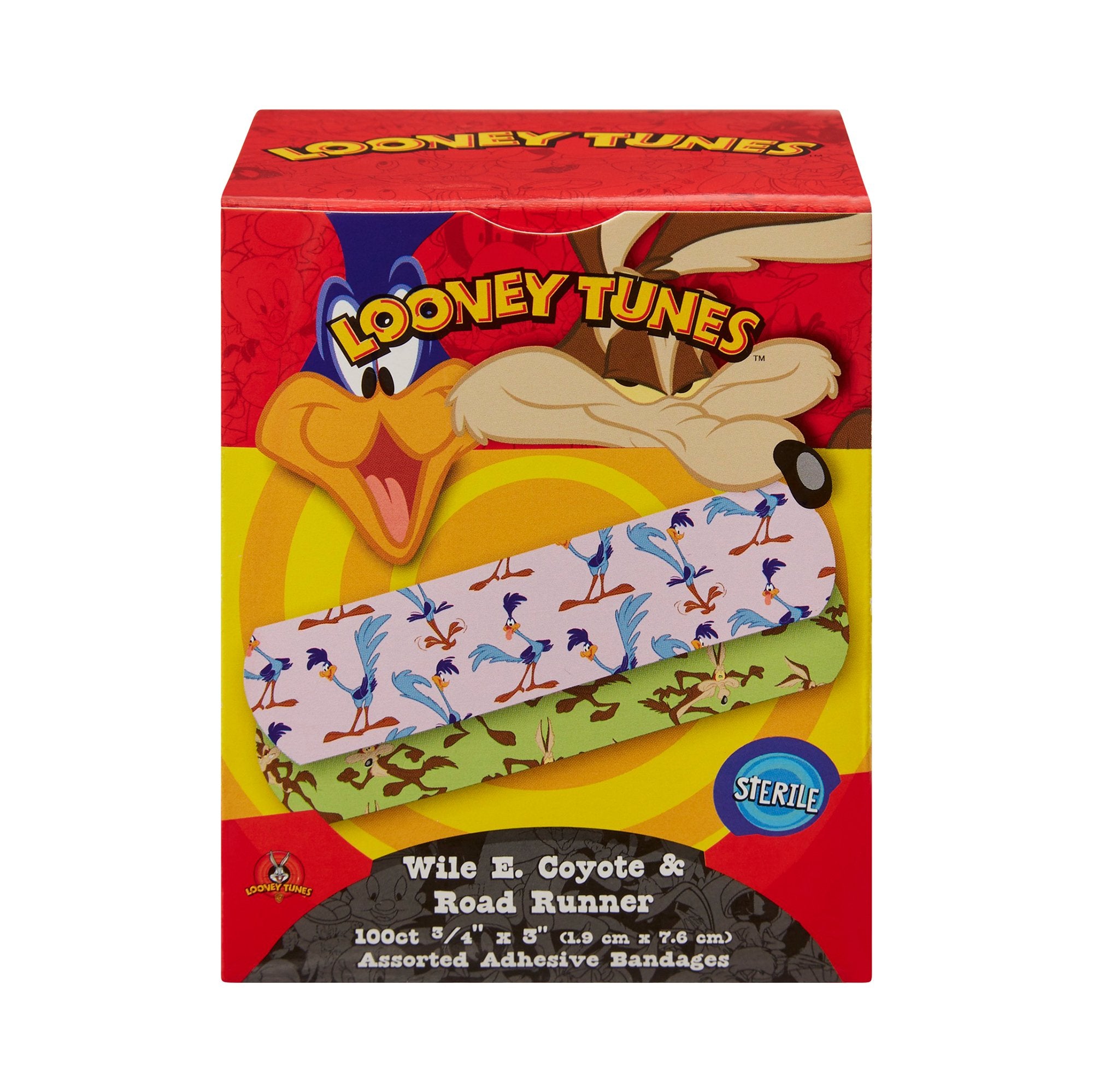 Adhesive Strip Looney Tunes™ Stat Strip® Plastic Kid Design (Looney Tunes Wile Coyote / Roadrunner) 3/4 X 3 Inch Sterile - image 2