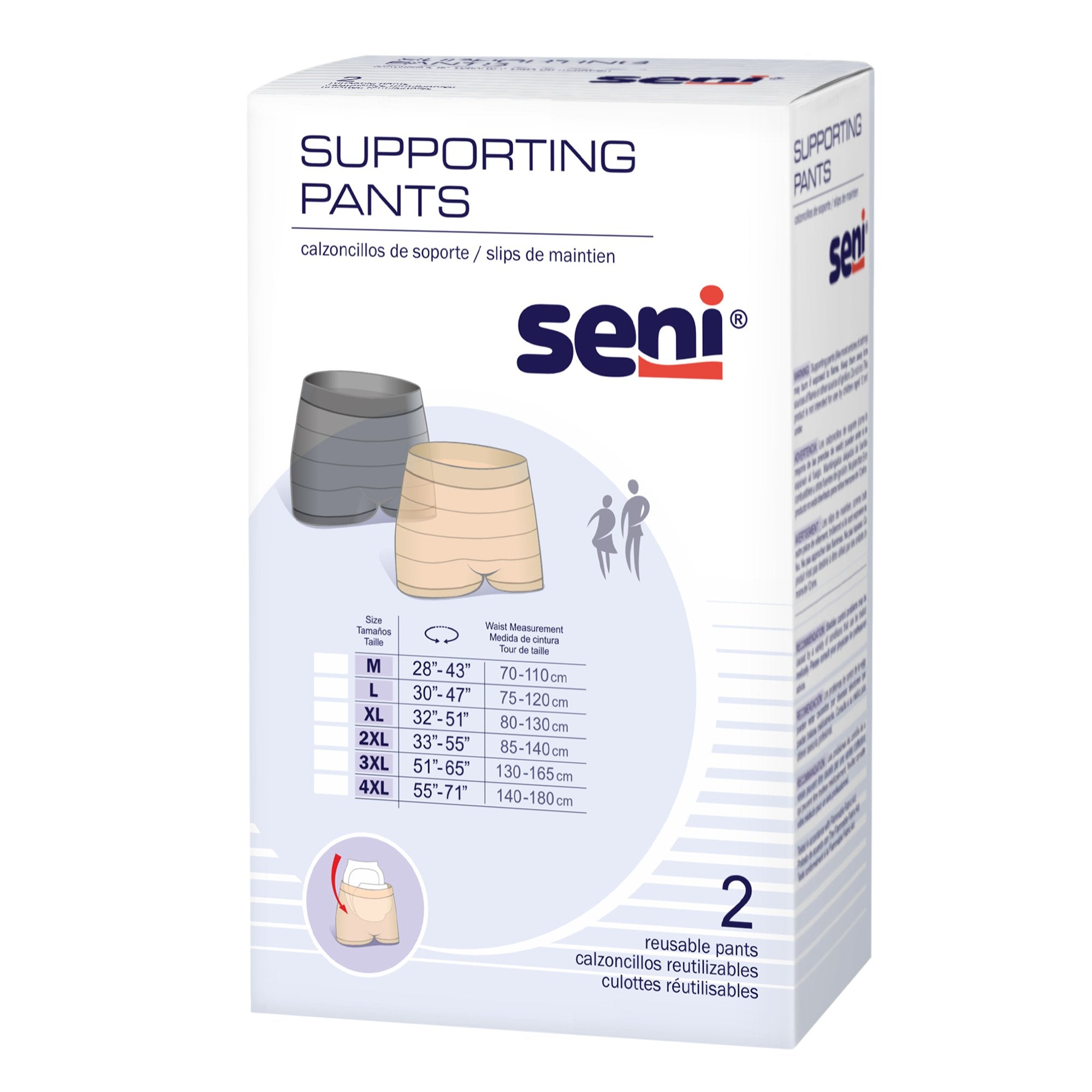 Seni® Pull On Boxer Style Knit Pant, 3X-Large, Unisex