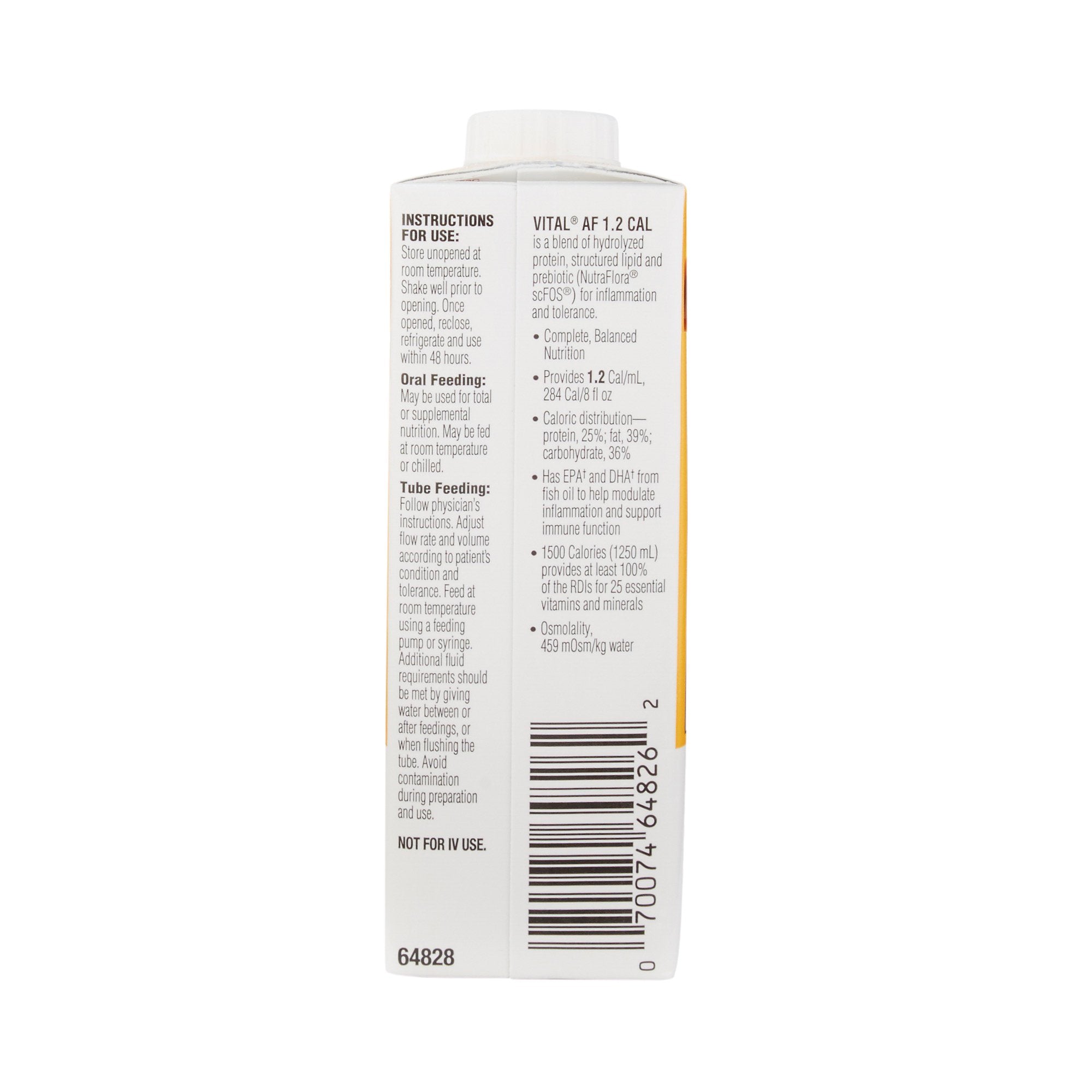 Oral Supplement Vital® AF 1.2 Cal Vanilla Flavor Liquid 8 oz. Reclosable Carton - image 2