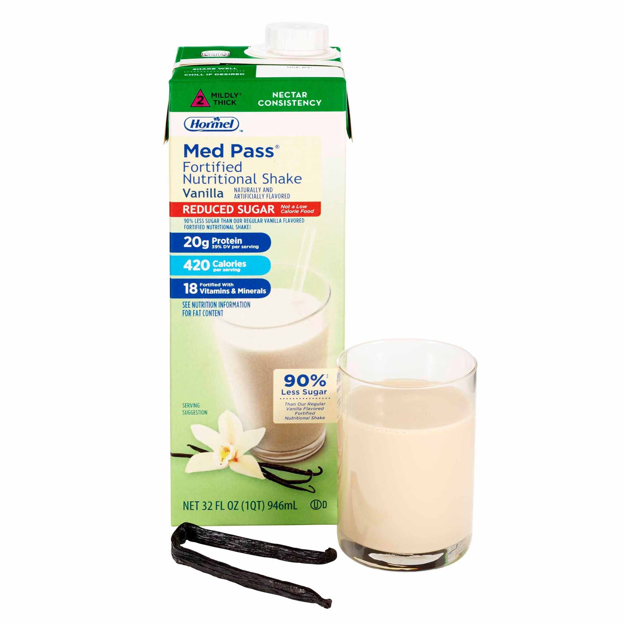 Oral Supplement Med Pass® Reduced Sugar Vanilla Flavor Liquid 32 oz. Carton - image 6