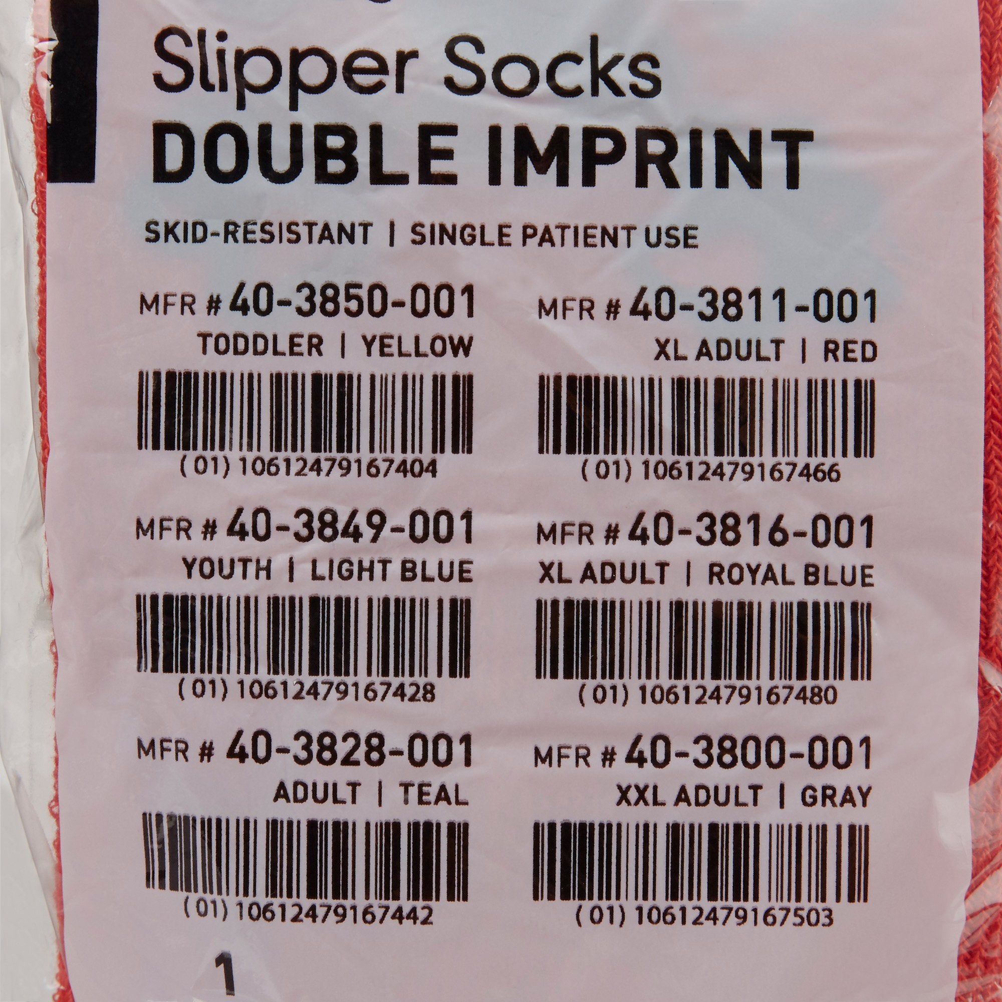 Slipper Socks McKesson Terries™ Unisex Adult X-Large Double Tread Single Patient Use Red - image 5