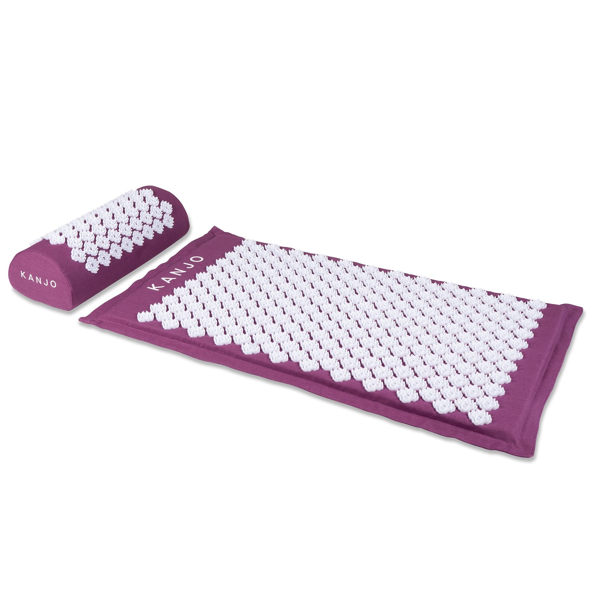 Kanjo Acupressure Mat Set Amethyst Cotton Linen Blend / Plastic Mat: 17 X 28 Inch / Pillow: 6 X 14 Inch - image 3