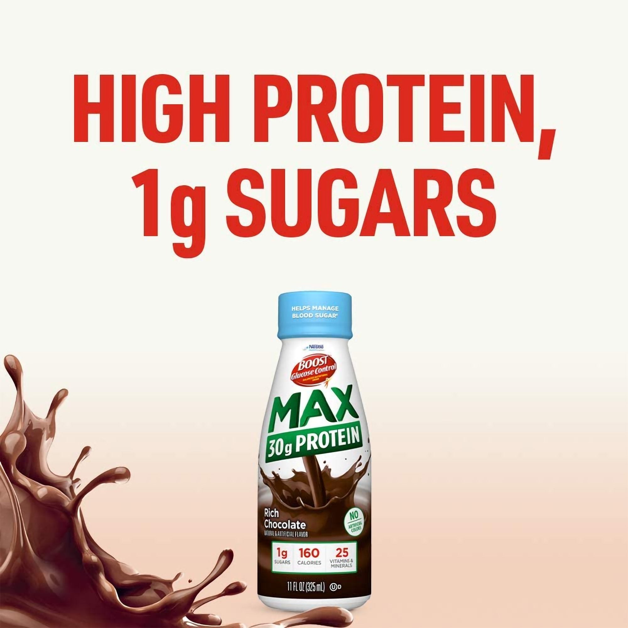 Oral Supplement Boost Glucose Control® Max Rich Chocolate Flavor Liquid 11 oz. Bottle - image 4