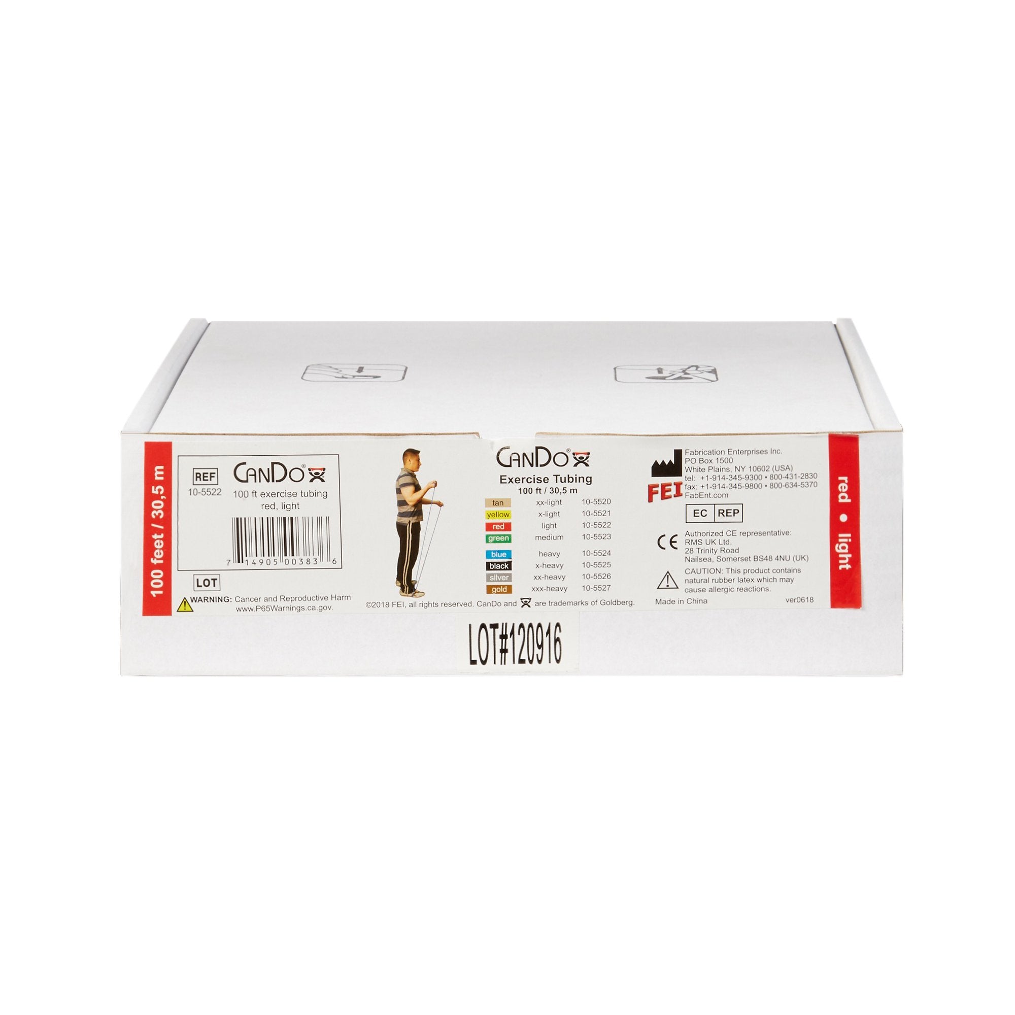 Exercise Resistance Tubing CanDo® Low Powder Red 100 Foot Length Light Resistance - image 3