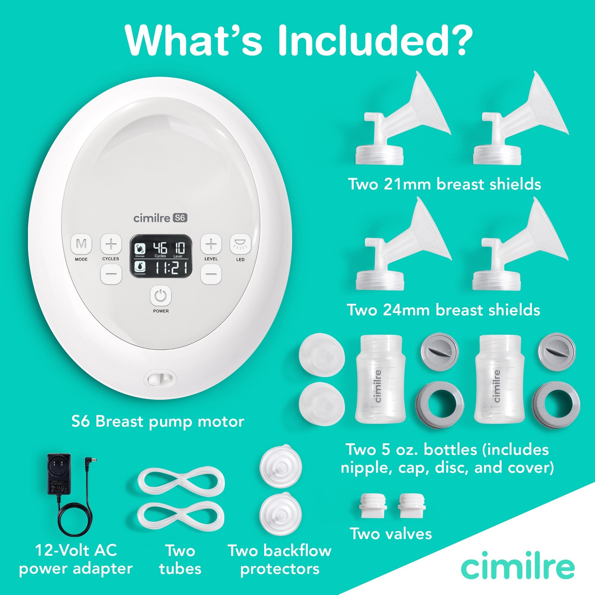 Double Electric Breast Pump Kit Cimilre® S6+ - image 5