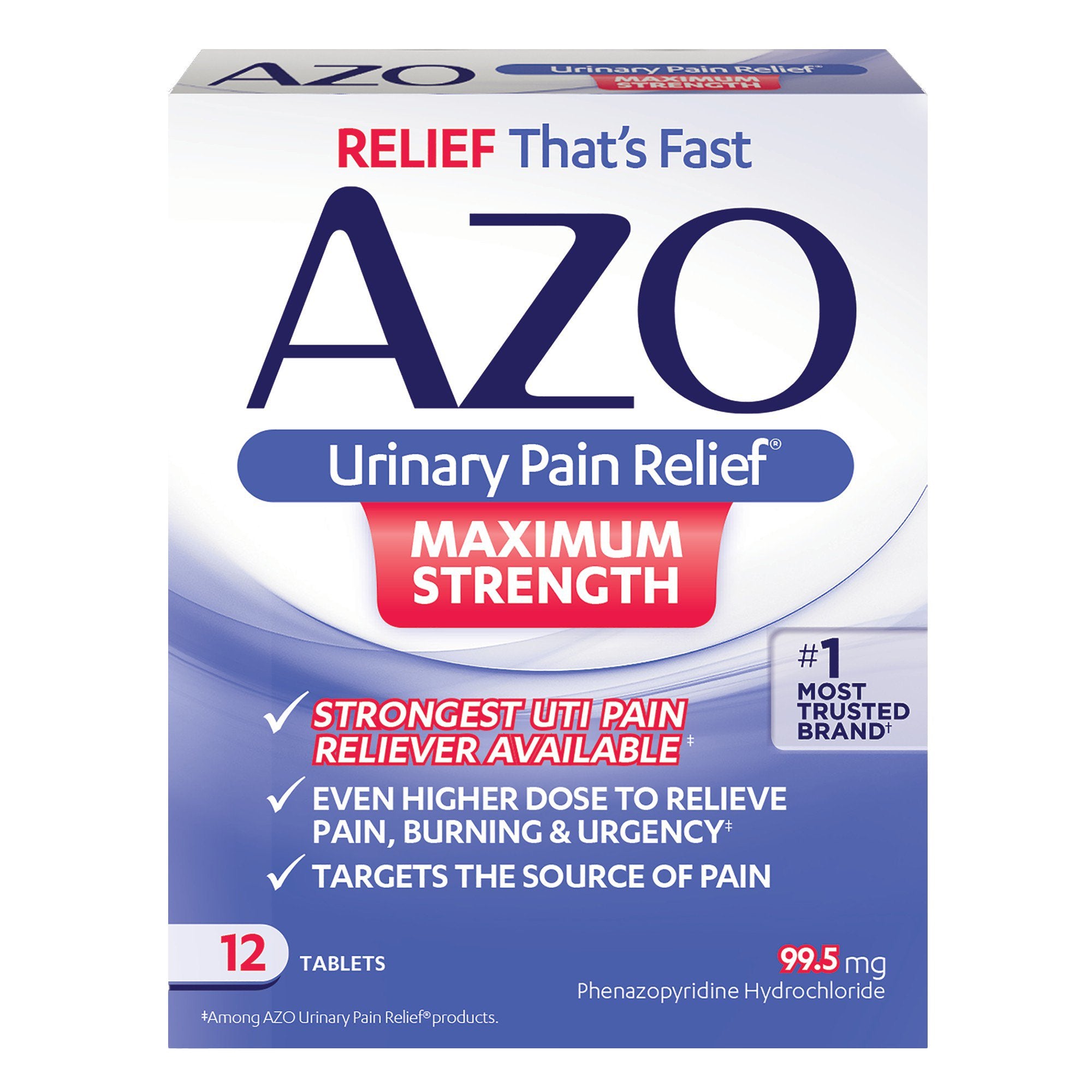 AZO® Urinary Pain Relief Tablets Maximum Strength, 12 per Box