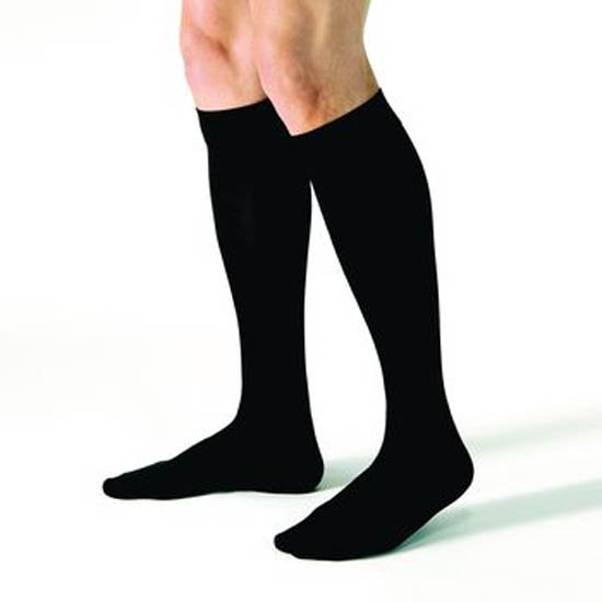 Compression Socks Jobst® for Men Knee High Large Black Closed Toe