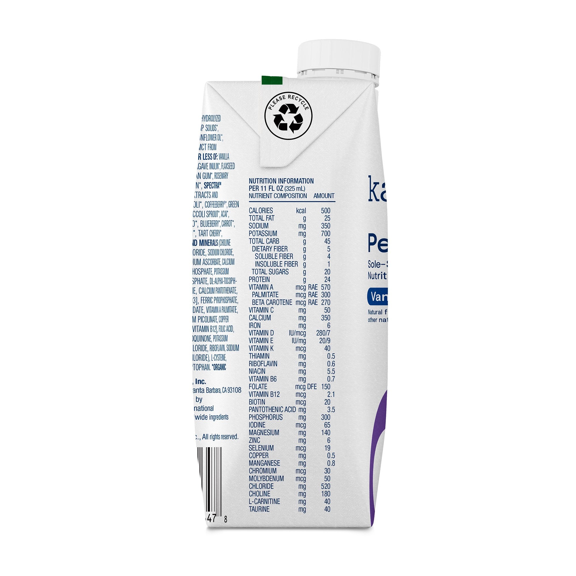 Oral Supplement Kate Farms Peptide 1.5 Vanilla Flavor Liquid 11 oz. Carton - image 3