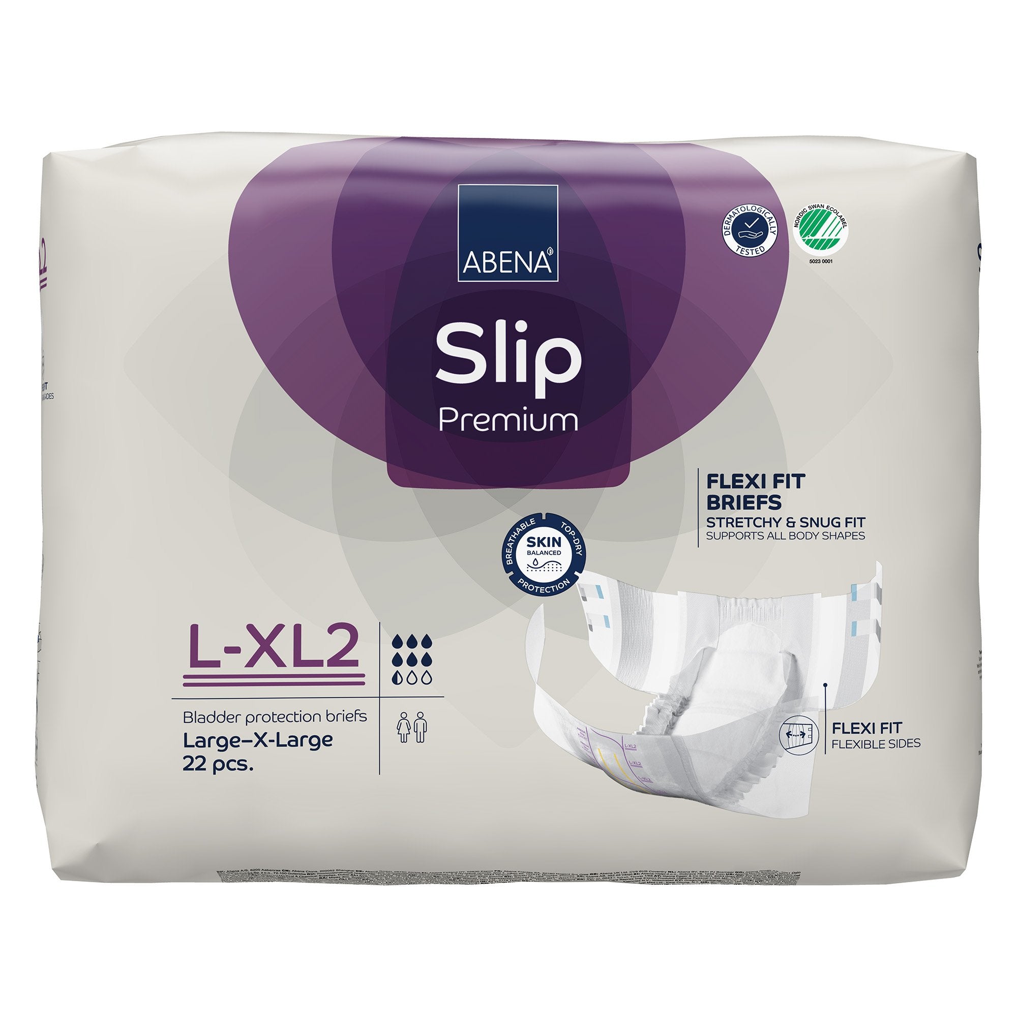 Incontinence Brief Abena Slip Flexi Fit Adult Large / X-Large Unisex Disposable Heavy Absorbency - image 2