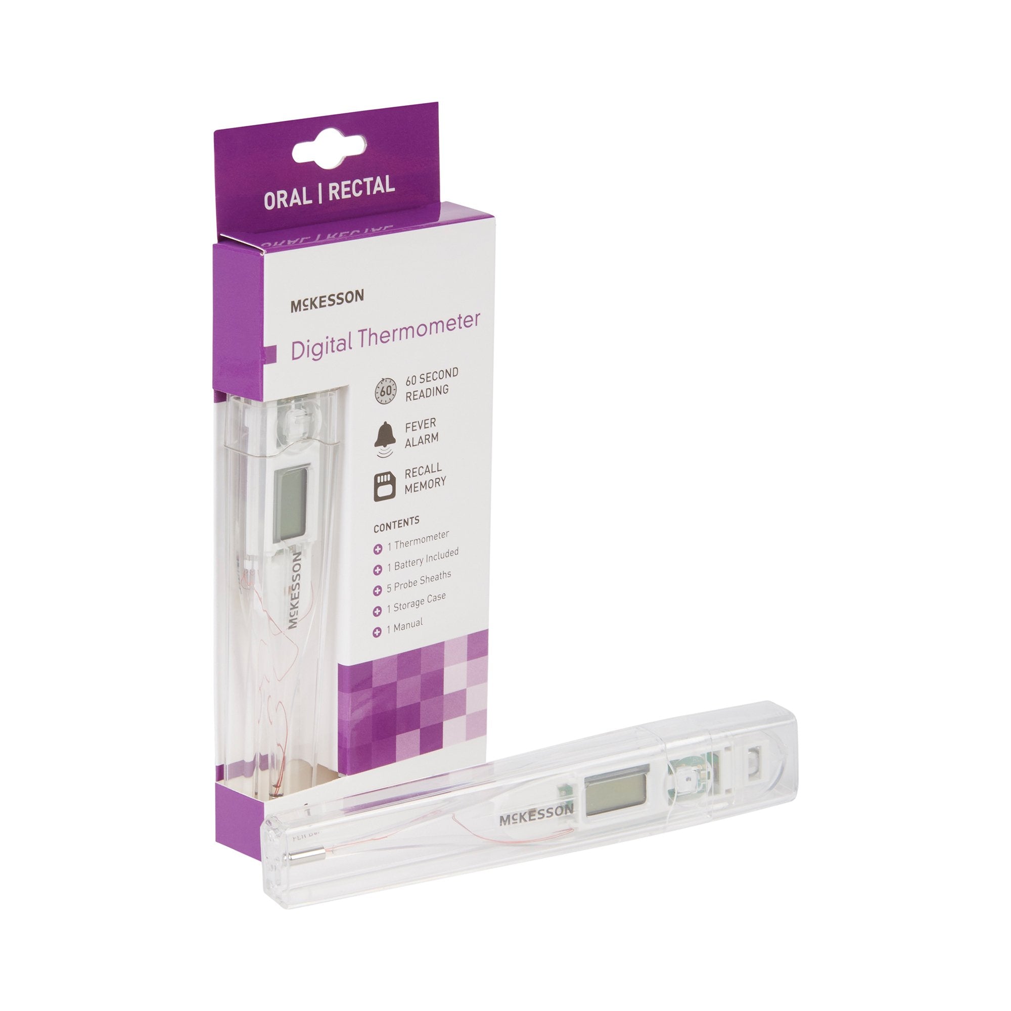 Digital Stick Thermometer McKesson Oral / Rectal / Axillary Probe Handheld - image 2