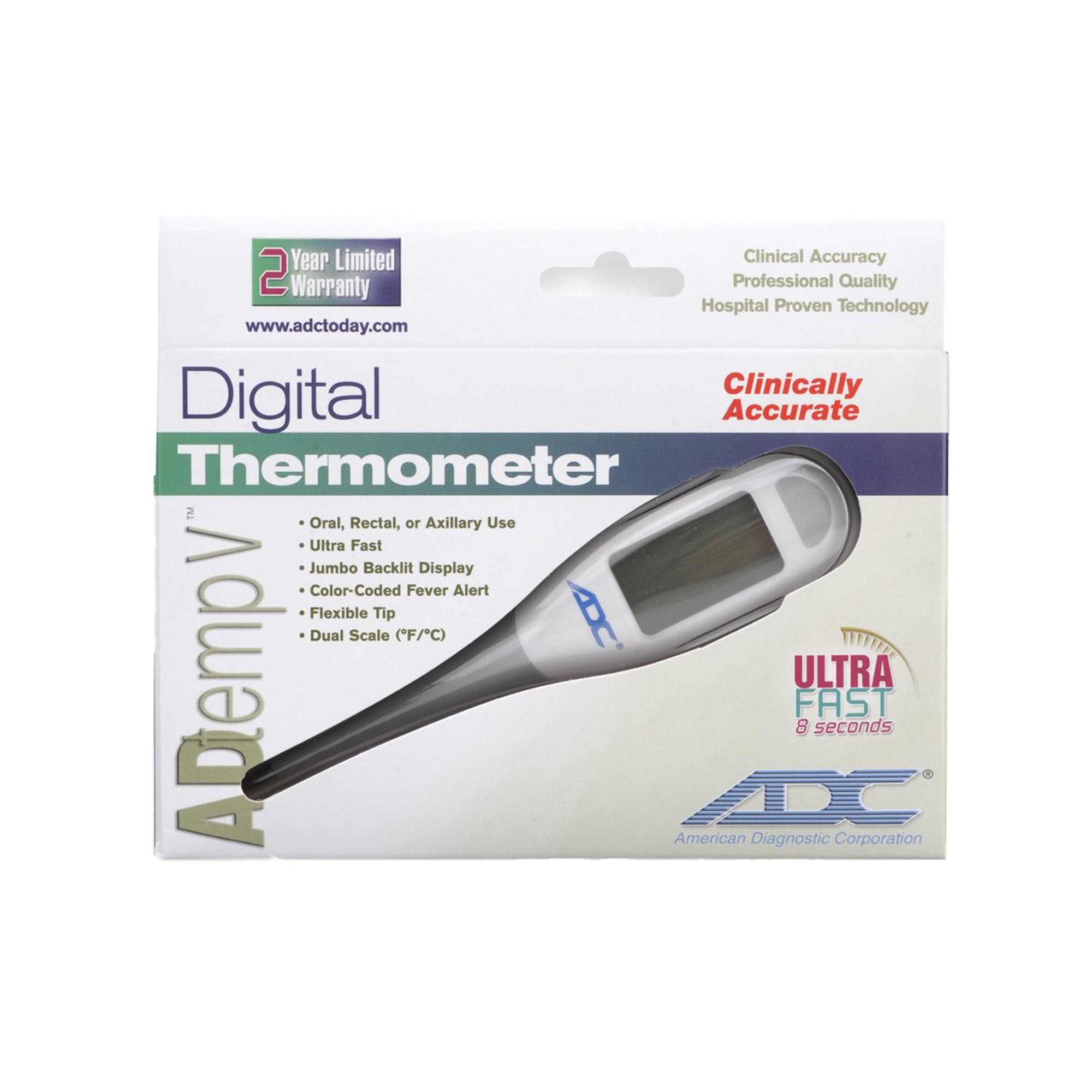 Digital Stick Thermometer Adtemp™ Oral / Rectal / Axillary Probe Handheld - image 2