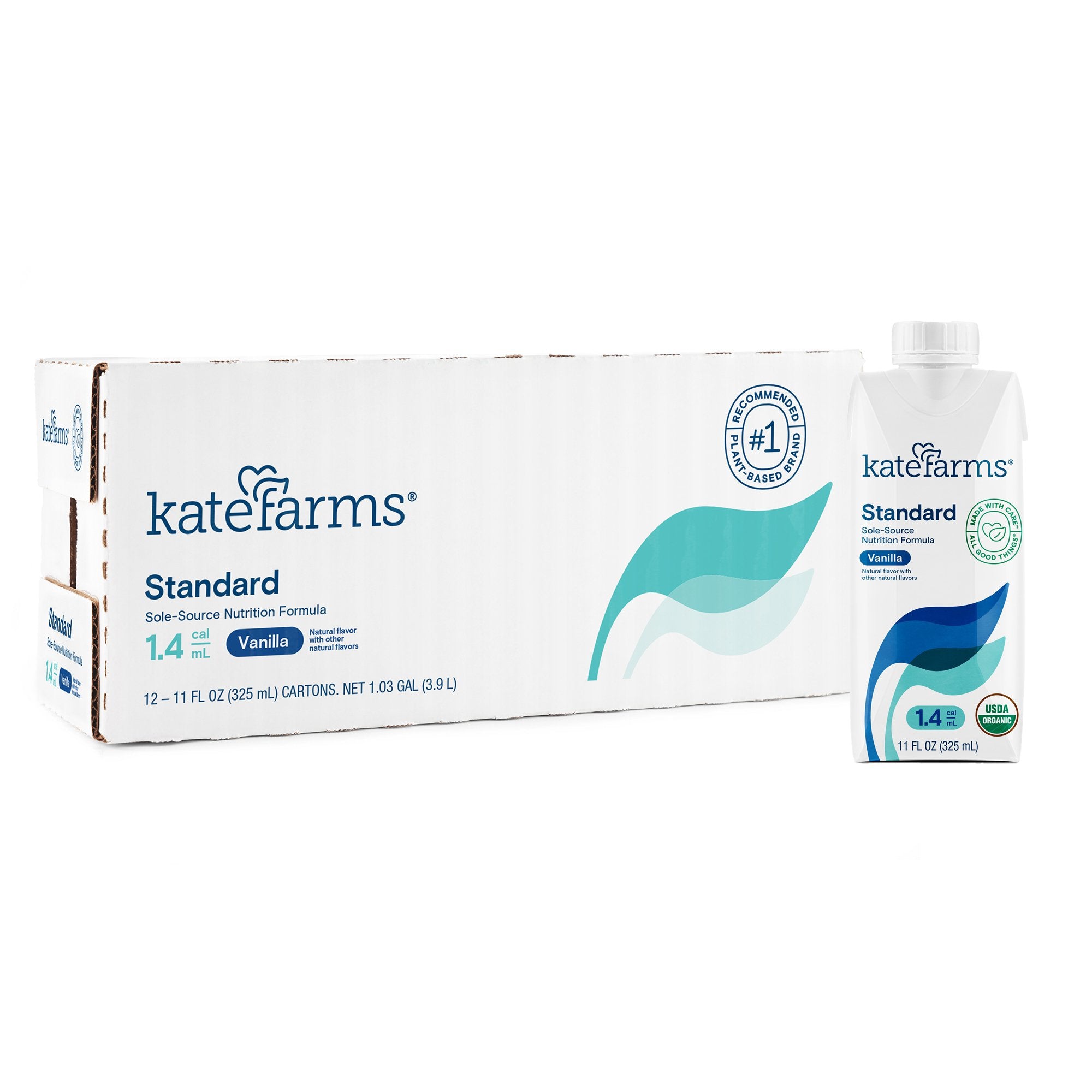 Oral Supplement Kate Farms Standard 1.4 Vanilla Flavor Liquid 11 oz. Carton - image 2