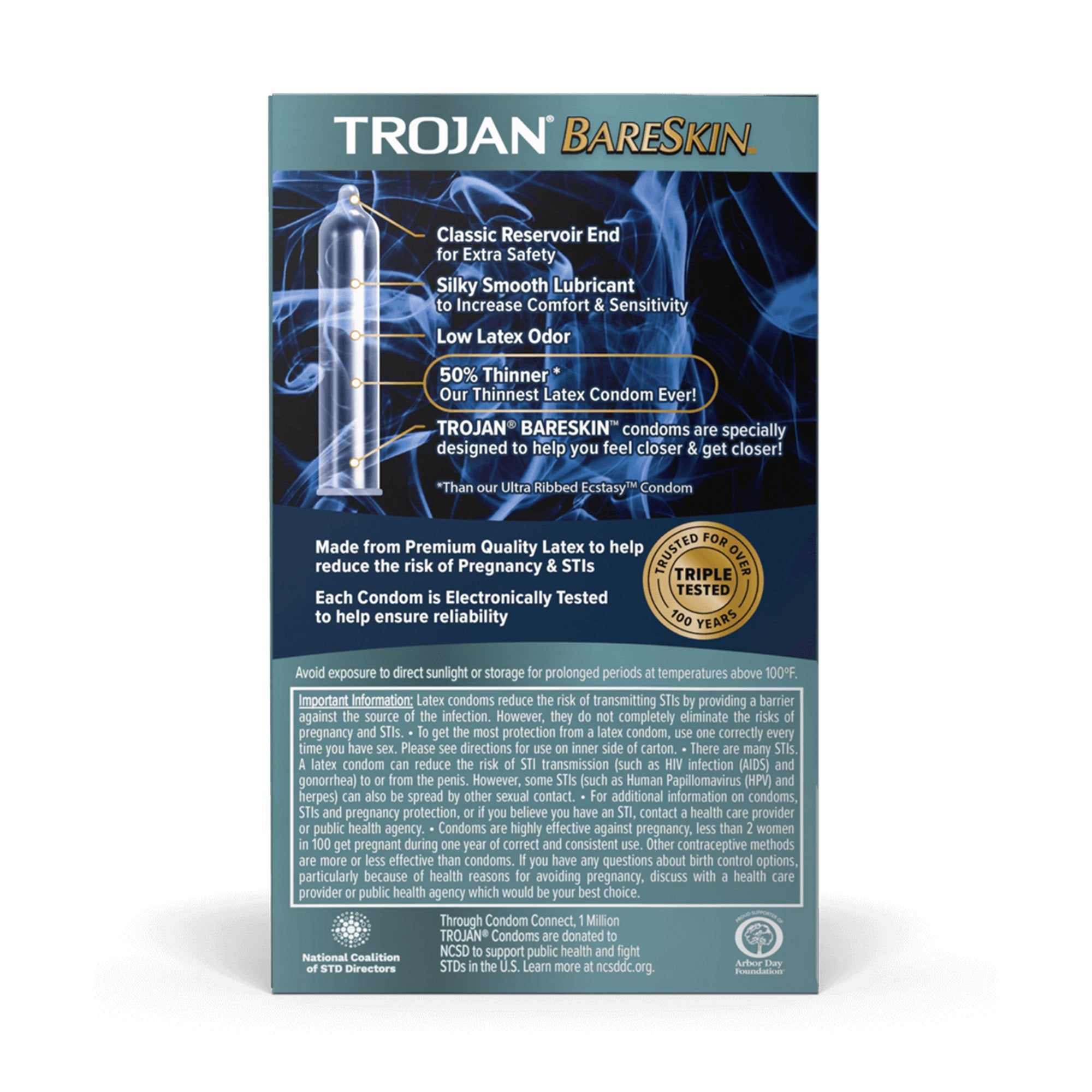 Condom Trojan® Bareskin Lubricated 10 per Box - image 2