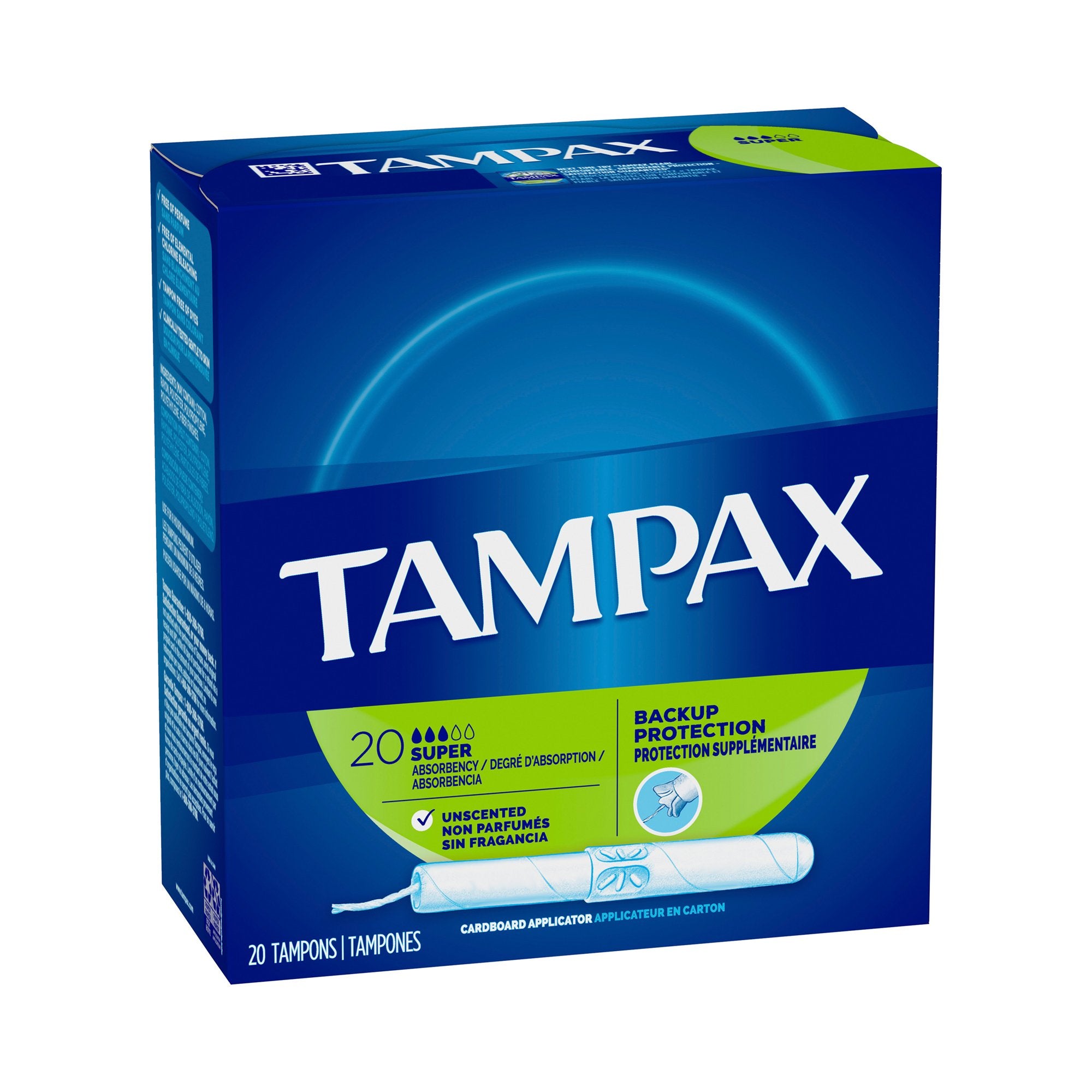 Tampon Tampax® Pearl Smooth Super Absorbency Plastic Applicator Individually Wrapped