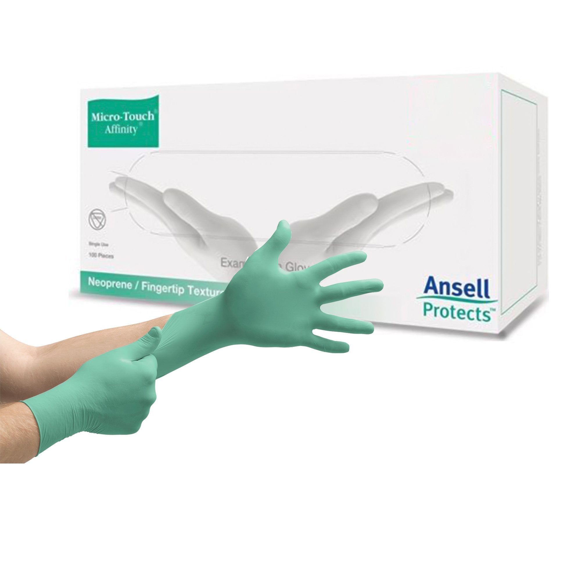 Micro-Touch® Affinity® Polychloroprene Exam Glove, Large, Green