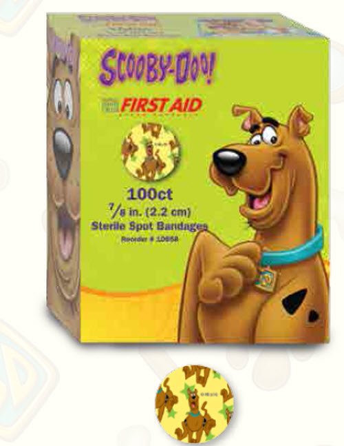 American® White Cross Stat Strip® Scooby-Doo Adhesive Spot Bandage, 7/8-Inch