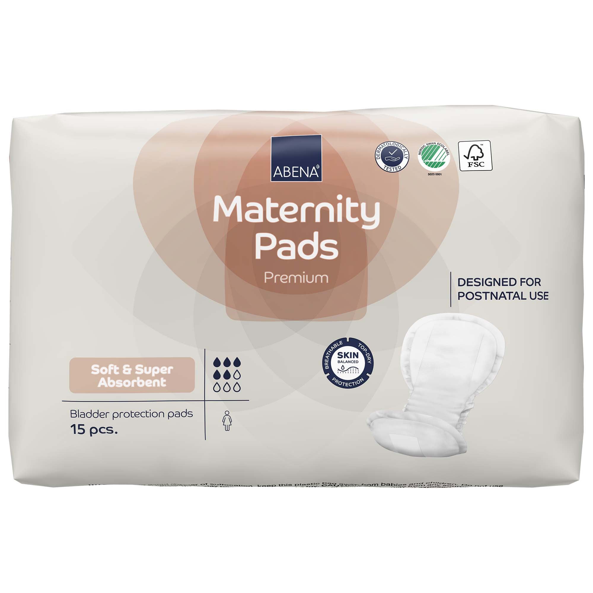 Bladder Control Pad Abena® Maternity 7.8 X 16.5 Inch Moderate Absorbency Fluff / Polymer Core One Size Fits Most - image 5