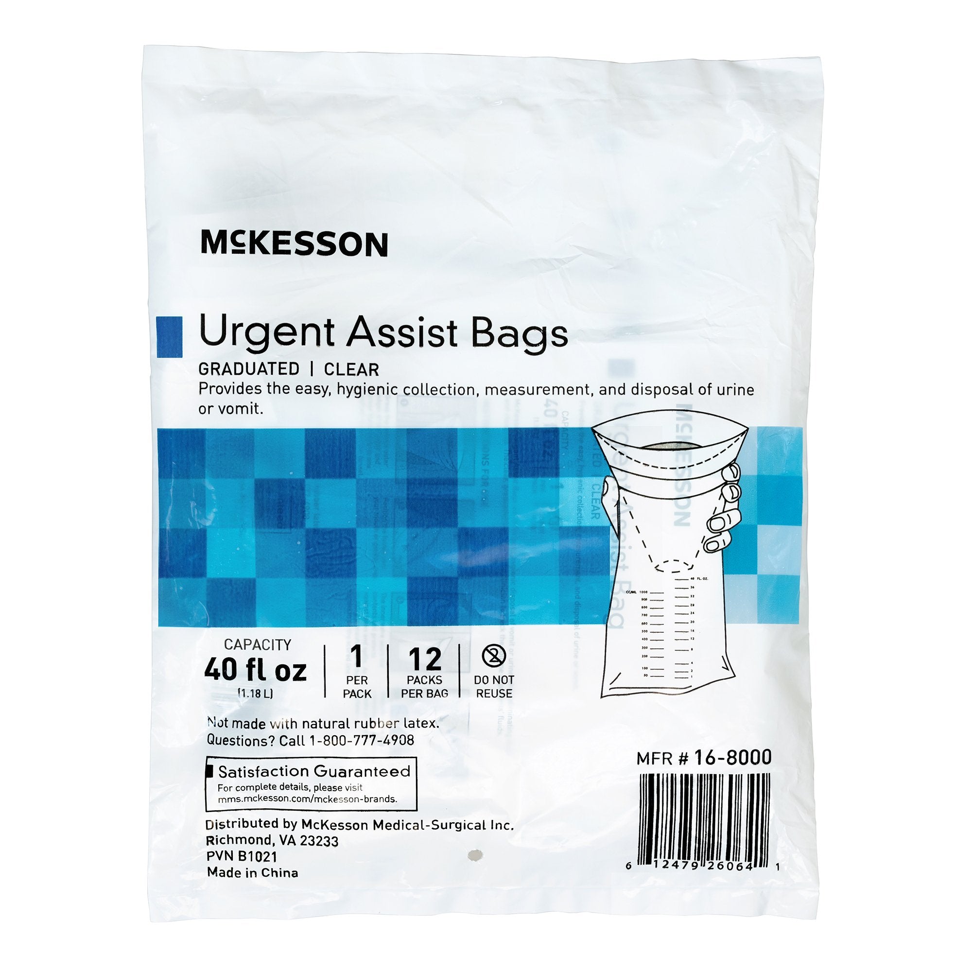 McKesson Urgent Assist/Emesis Bag, Clear