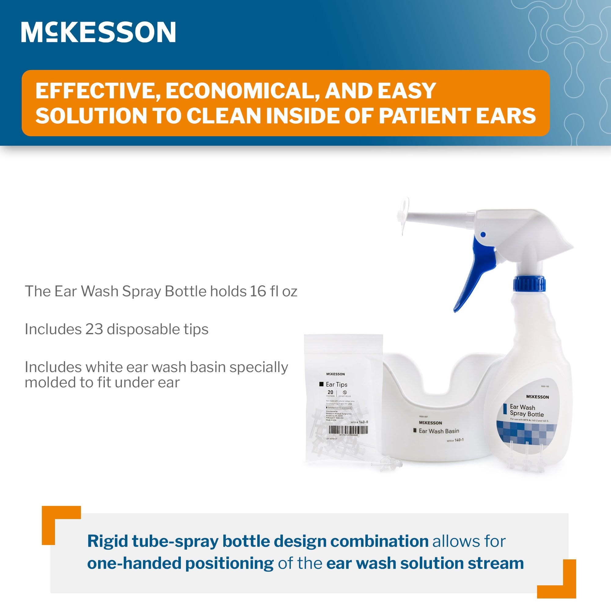 Ear Wash System McKesson Disposable Tip Blue / White - image 2