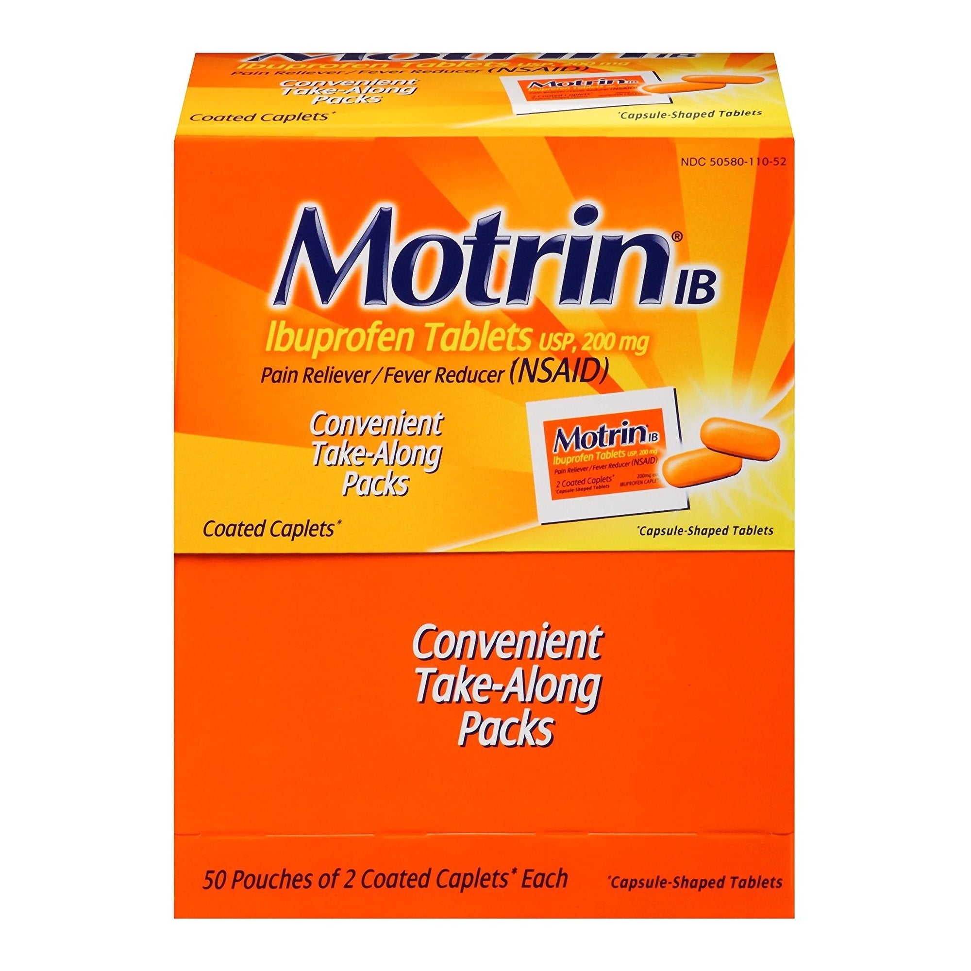 Pain Relief Motrin® IB 200 mg Strength Ibuprofen Caplet 50 per Box - image 2