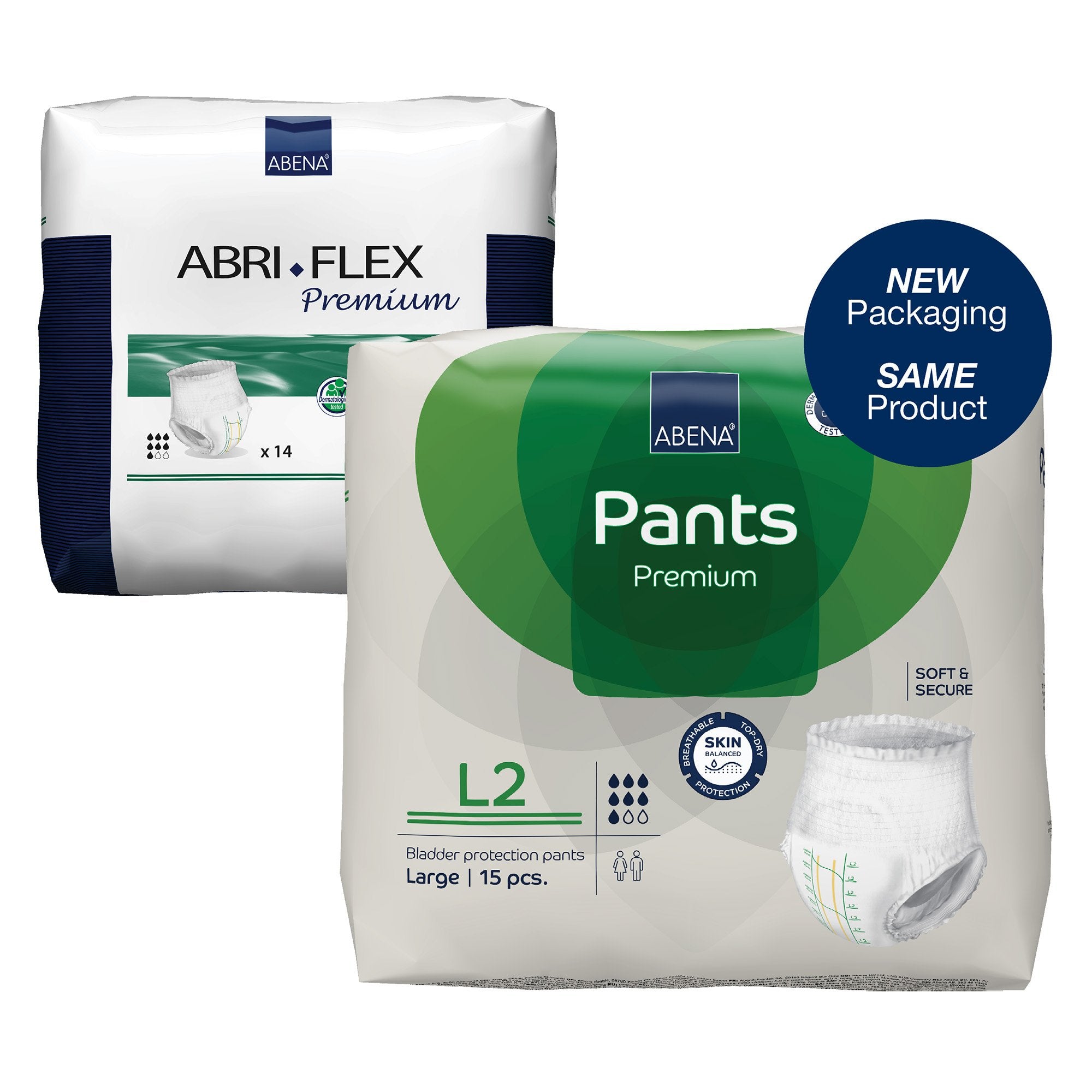 Absorbent Underwear Abena® Premium Pants L2 Pull On with Tear Away Seams Adult Large Unisex Disposable Heavy Absorbency - image 2