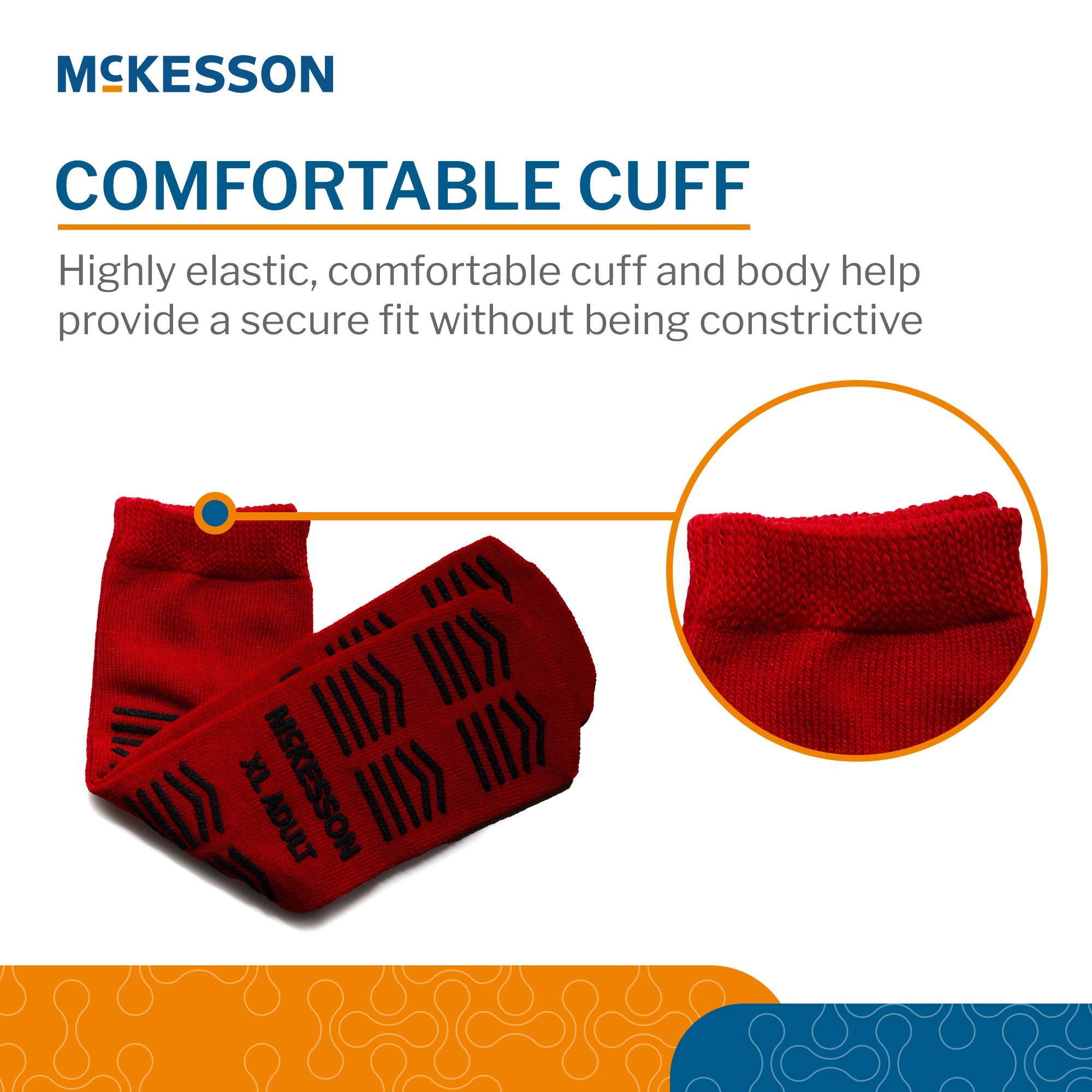 Slipper Socks McKesson Unisex Adult X-Large Double Tread Single Patient Use Red - image 5