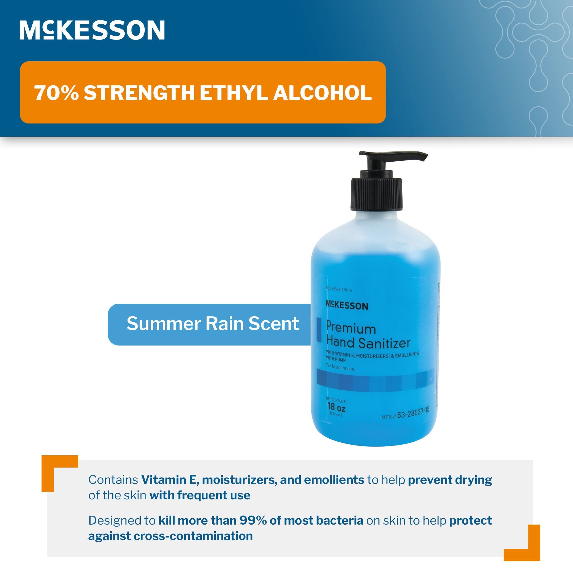Hand Sanitizer McKesson Premium 18 oz. Ethyl Alcohol Gel Pump Bottle - image 3