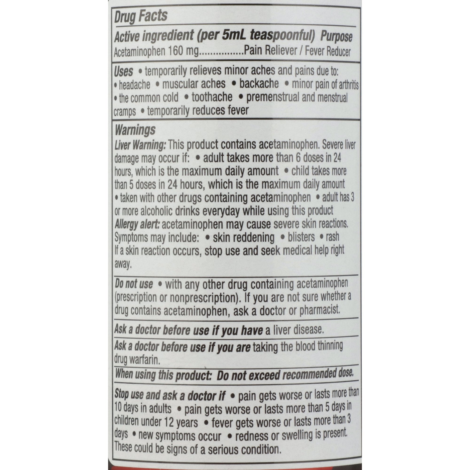 Pain Relief Geri-Care® 160 mg / 5 mL Strength Acetaminophen Liquid 16 oz. - image 3