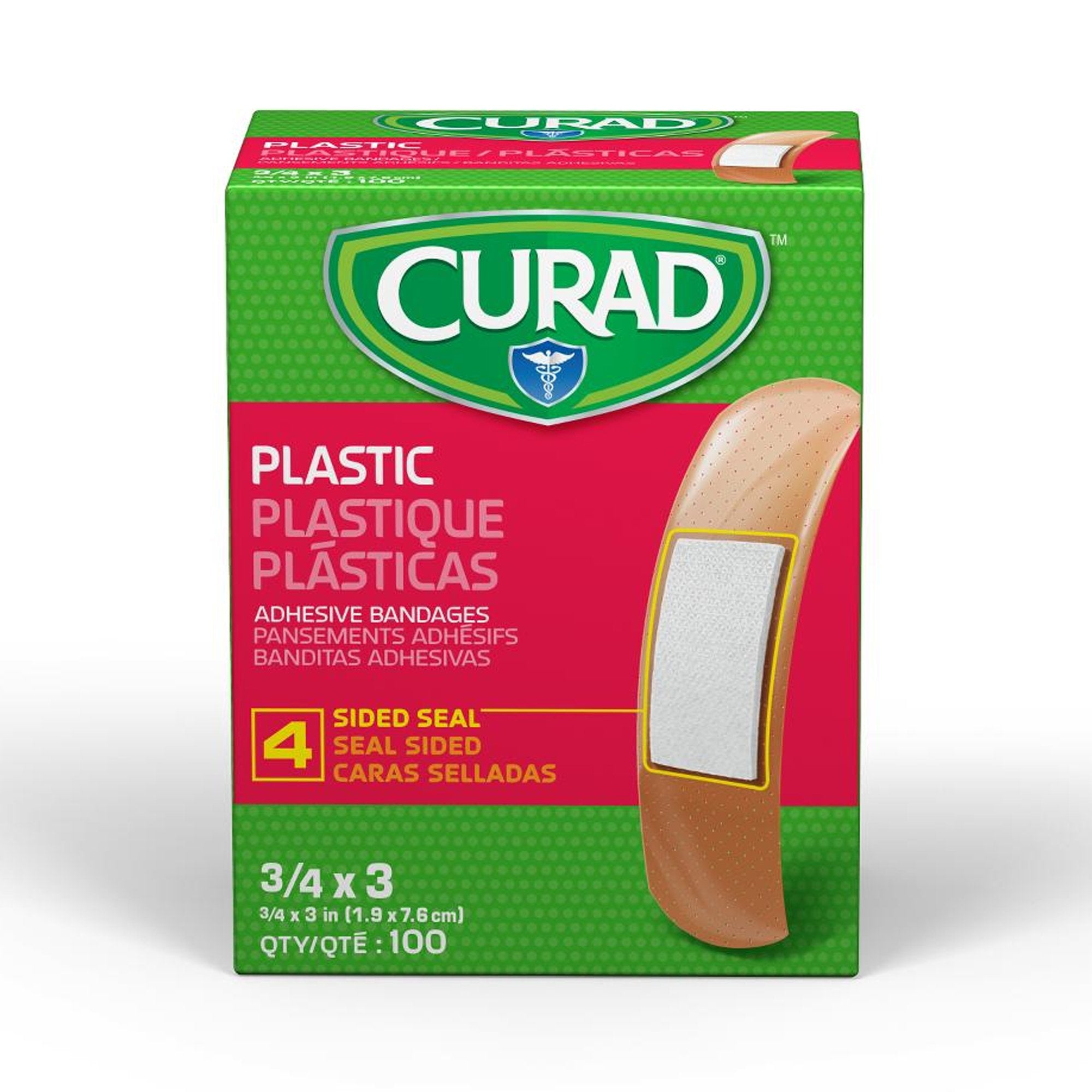 Adhesive Strip Curad® Plastic Tan 3/4 X 3 Inch Sterile - image 2