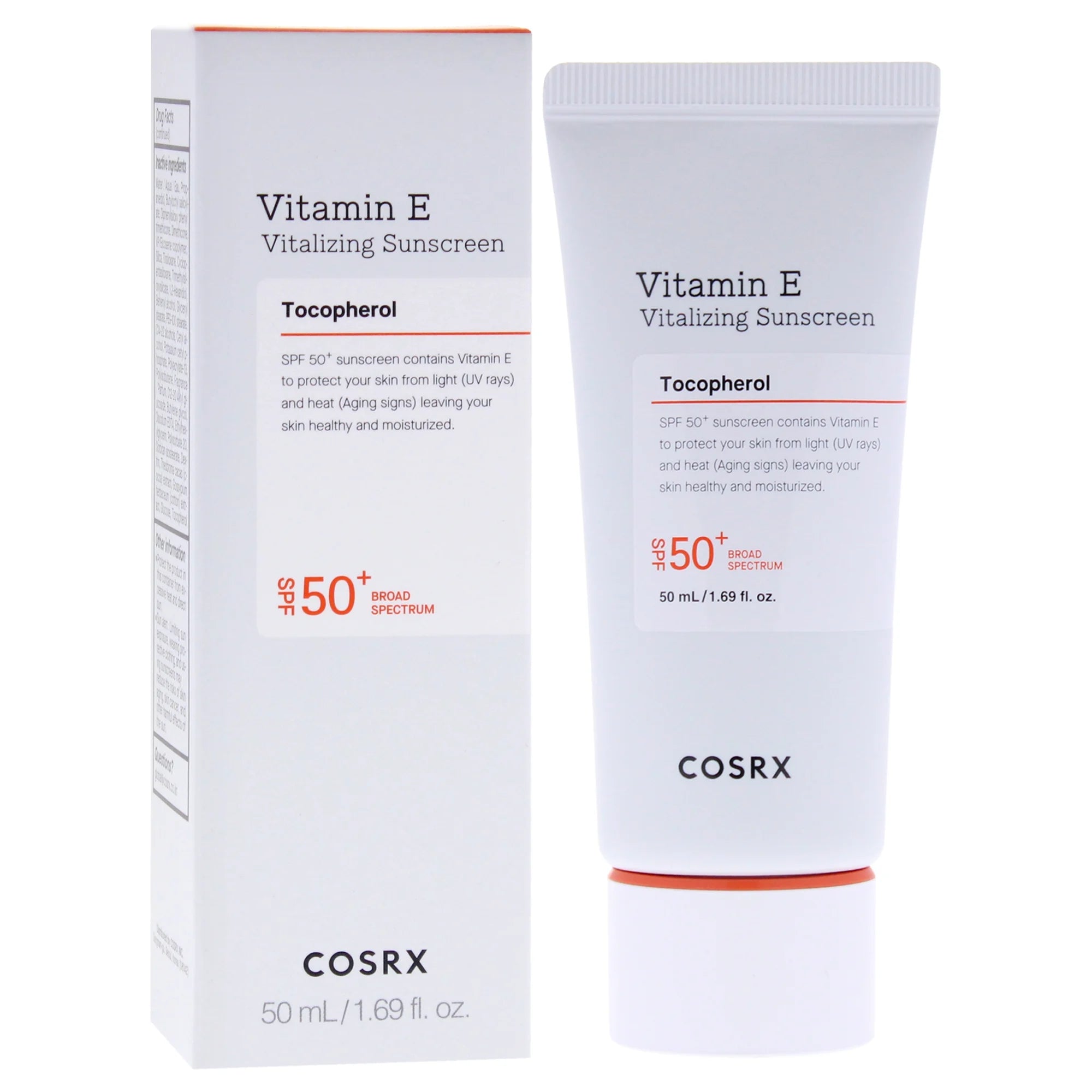 Cosrx Vitamin E Vitalizing Sunscreen SPF 50 plus , 1.69 Oz Sunscreen