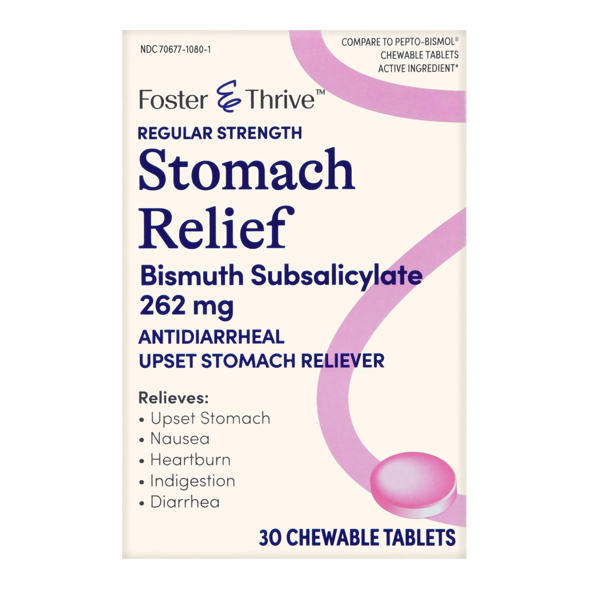 Foster & Thrive™ Stomach Relief 262 mg Bismuth Salicylate Chewable Tablets