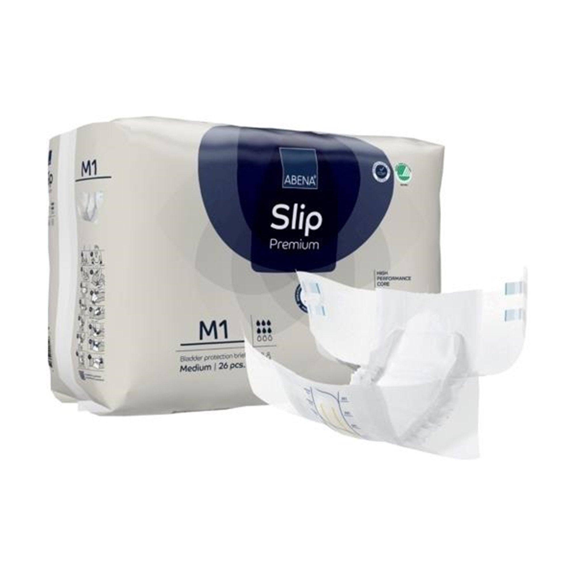 Incontinence Brief Abena® Slip Premium M1 Adult Medium Unisex Disposable Heavy Absorbency