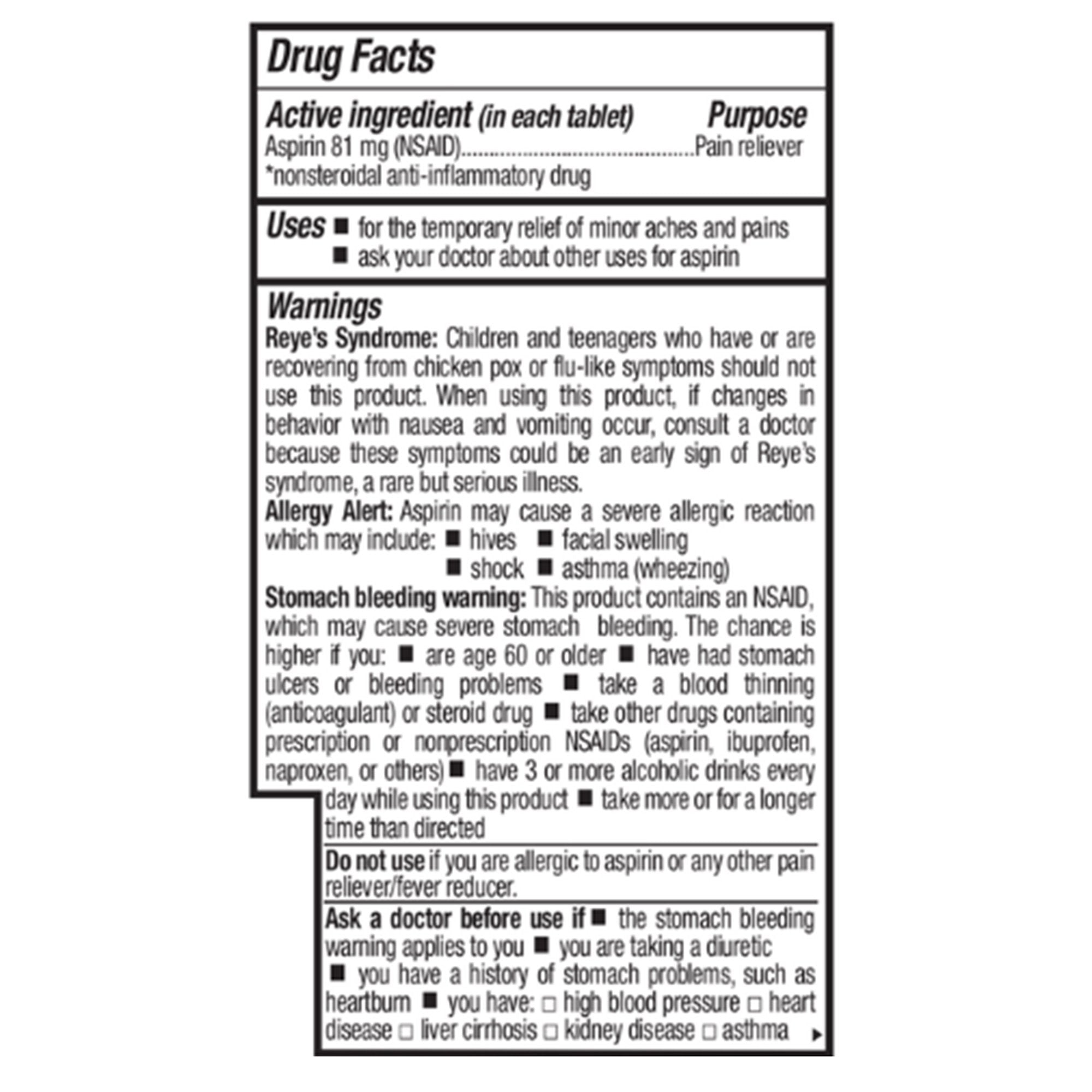 Pain Relief Geri-Care® 81 mg Strength Aspirin Tablet 200 per Bottle - image 2