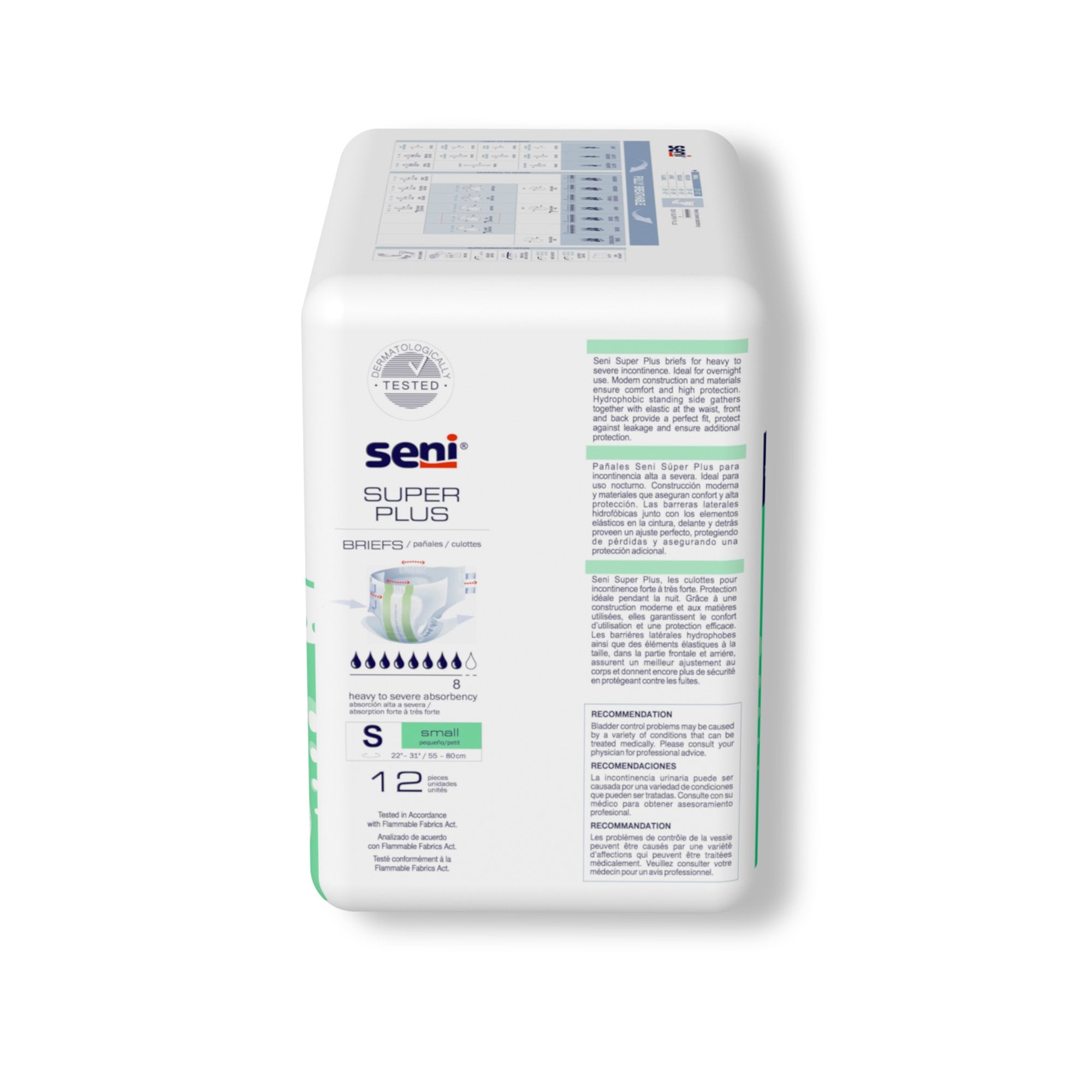 Incontinence Brief Seni® Super Plus Adult Small Unisex Disposable Heavy Absorbency - image 8