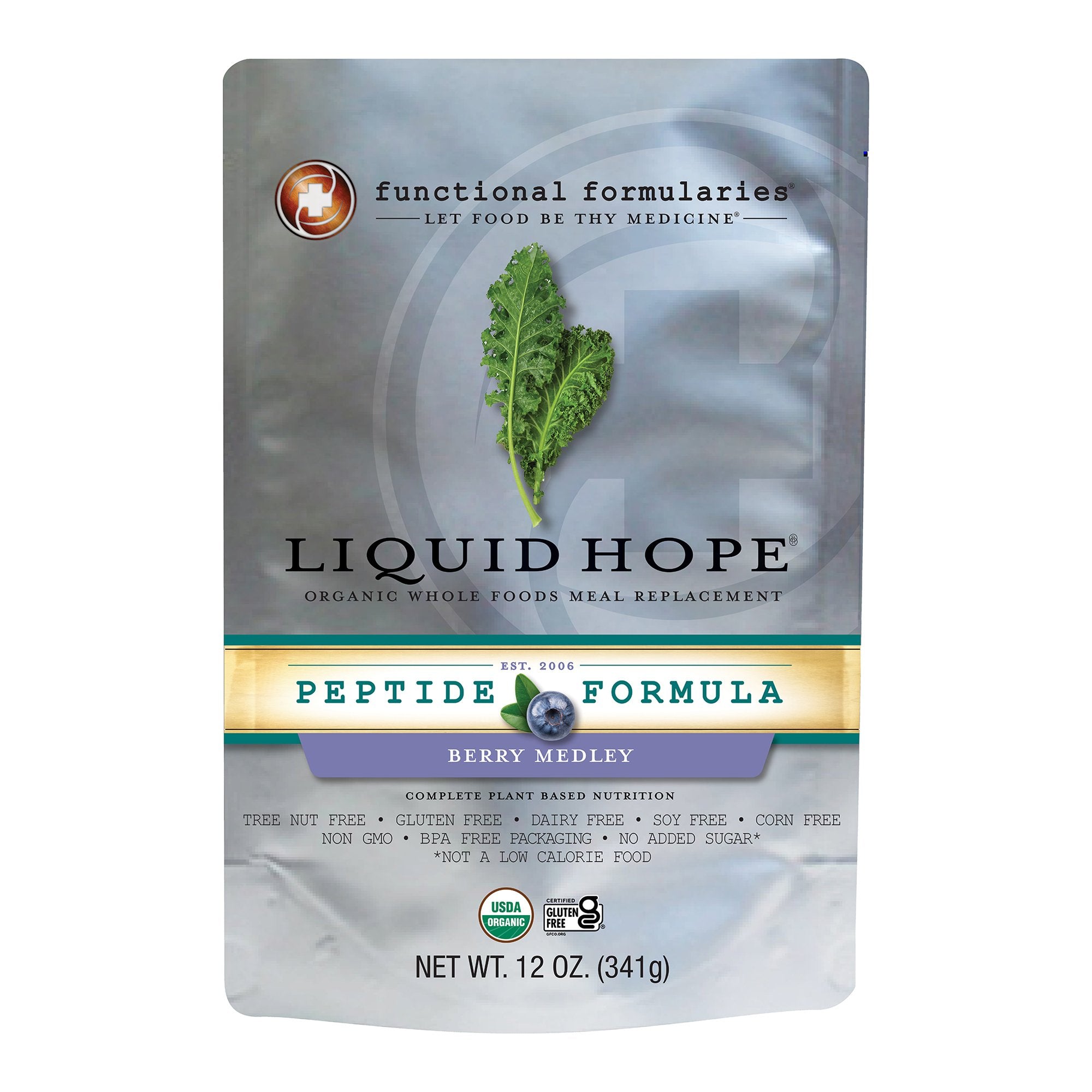 Oral Supplement Liquid Hope® Peptide Formula Berry Medley Flavor Liquid 12 oz. Pouch