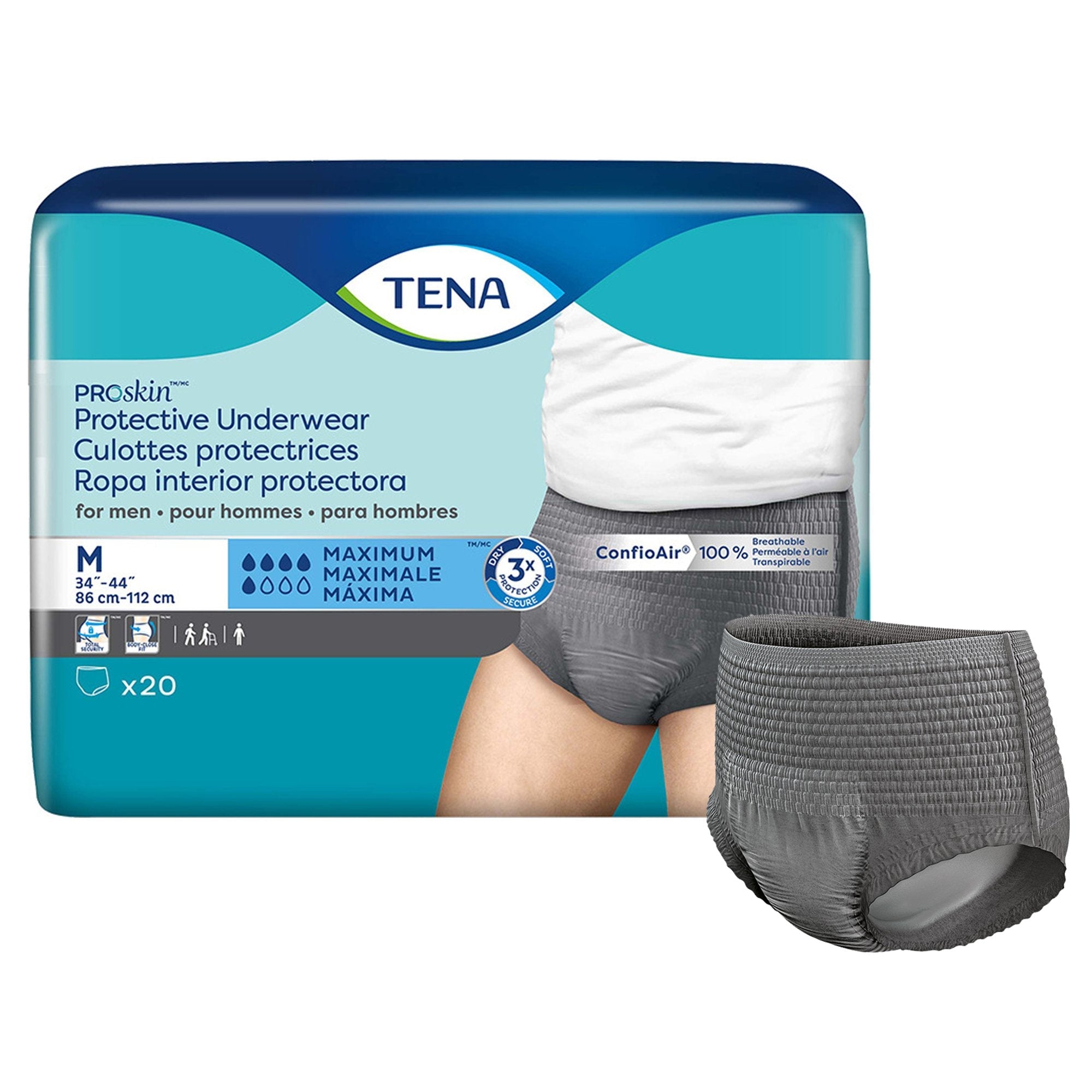 Tena® ProSkin™ Maximum Absorbent Underwear, Medium (20 Units)
