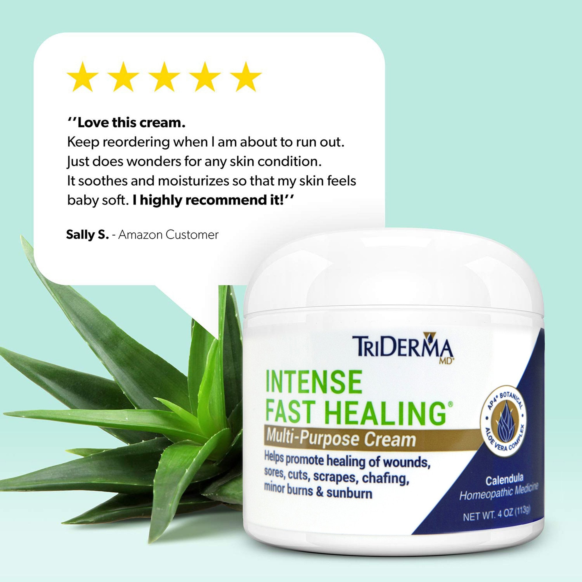 Hand and Body Moisturizer TriDerma® MD Intense Fast Healing 4 oz. Jar Unscented Cream - image 7