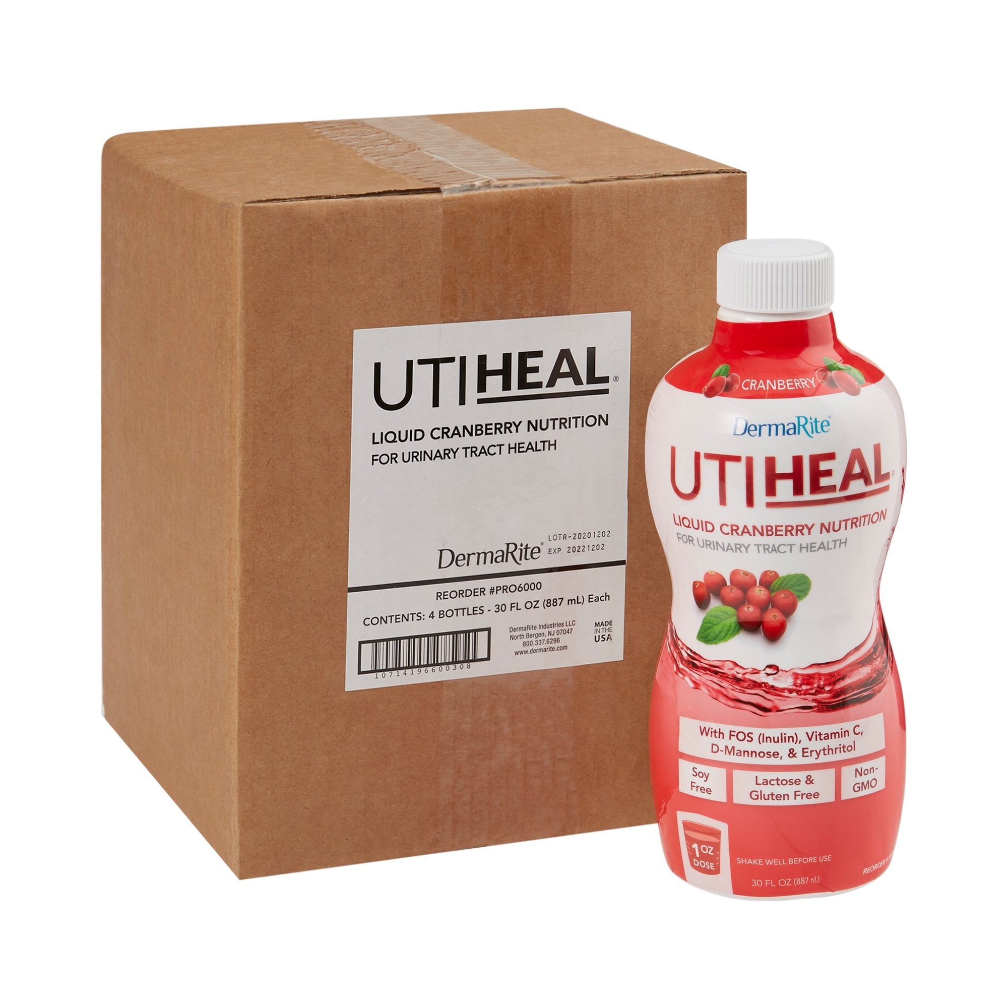 Oral Supplement UTIHeal™ Cranberry Flavor Liquid 30 oz. Bottle - image 4