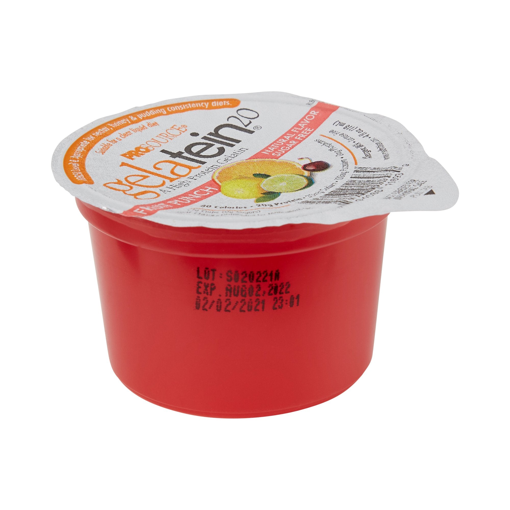 Oral Supplement Gelatein® Fruit Punch Flavor Gel 4 oz. Cup - image 5
