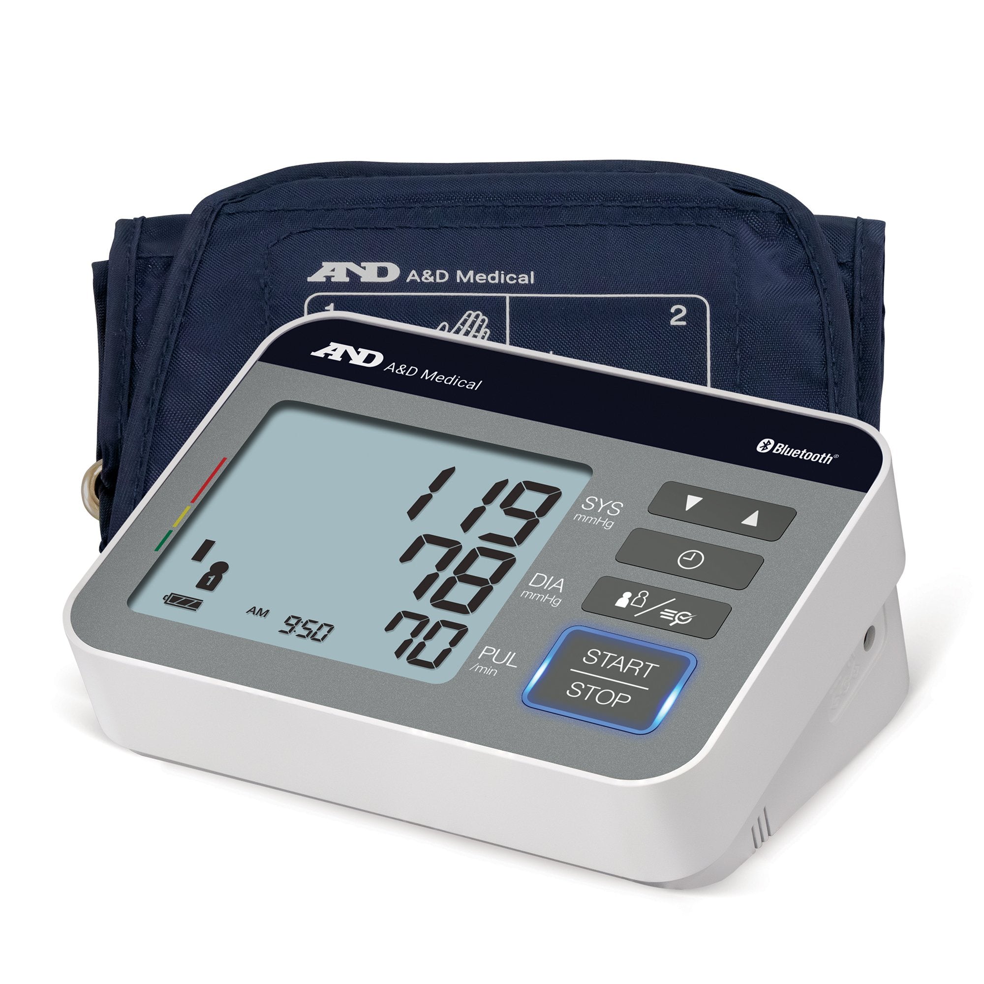 Home Automatic Digital Blood Pressure Monitor AND Wide Cuff Nylon Cuff 22 to 42 cm Desk Model