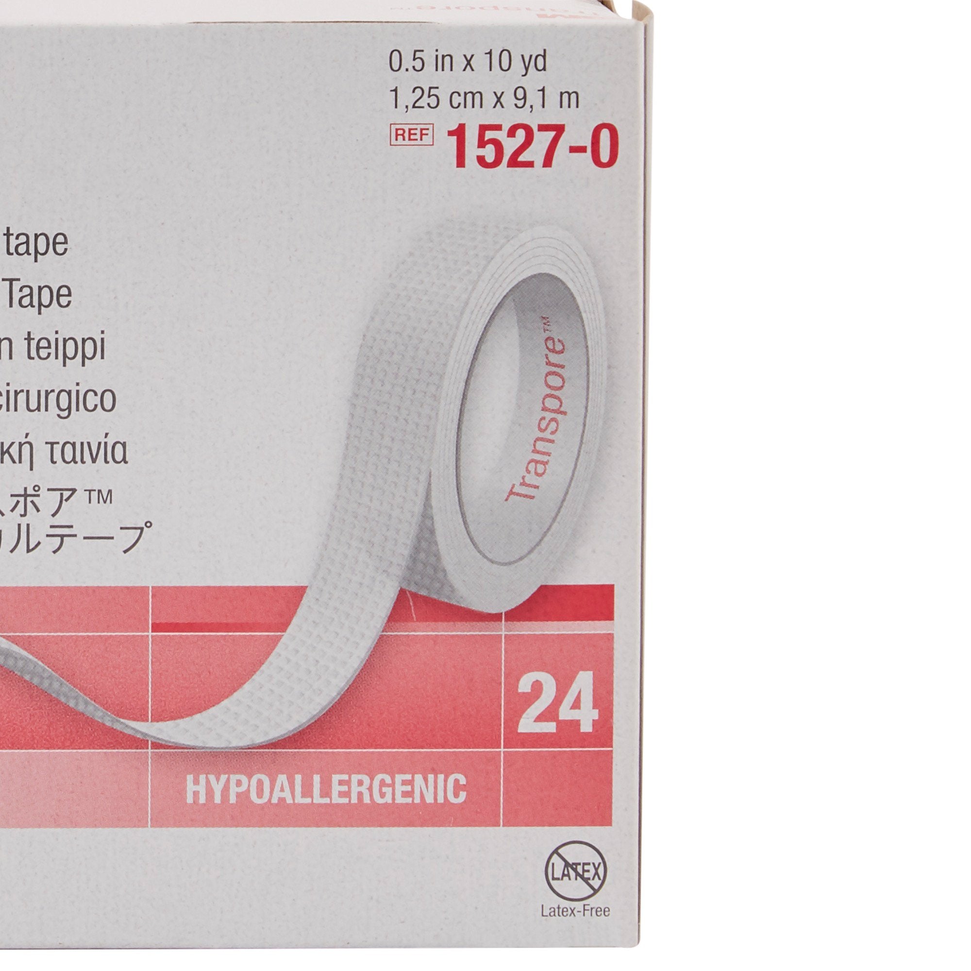 3M™ Transpore™ Plastic Medical Tape, 1/2 Inch x 10 Yard, Transparent (24 Units)