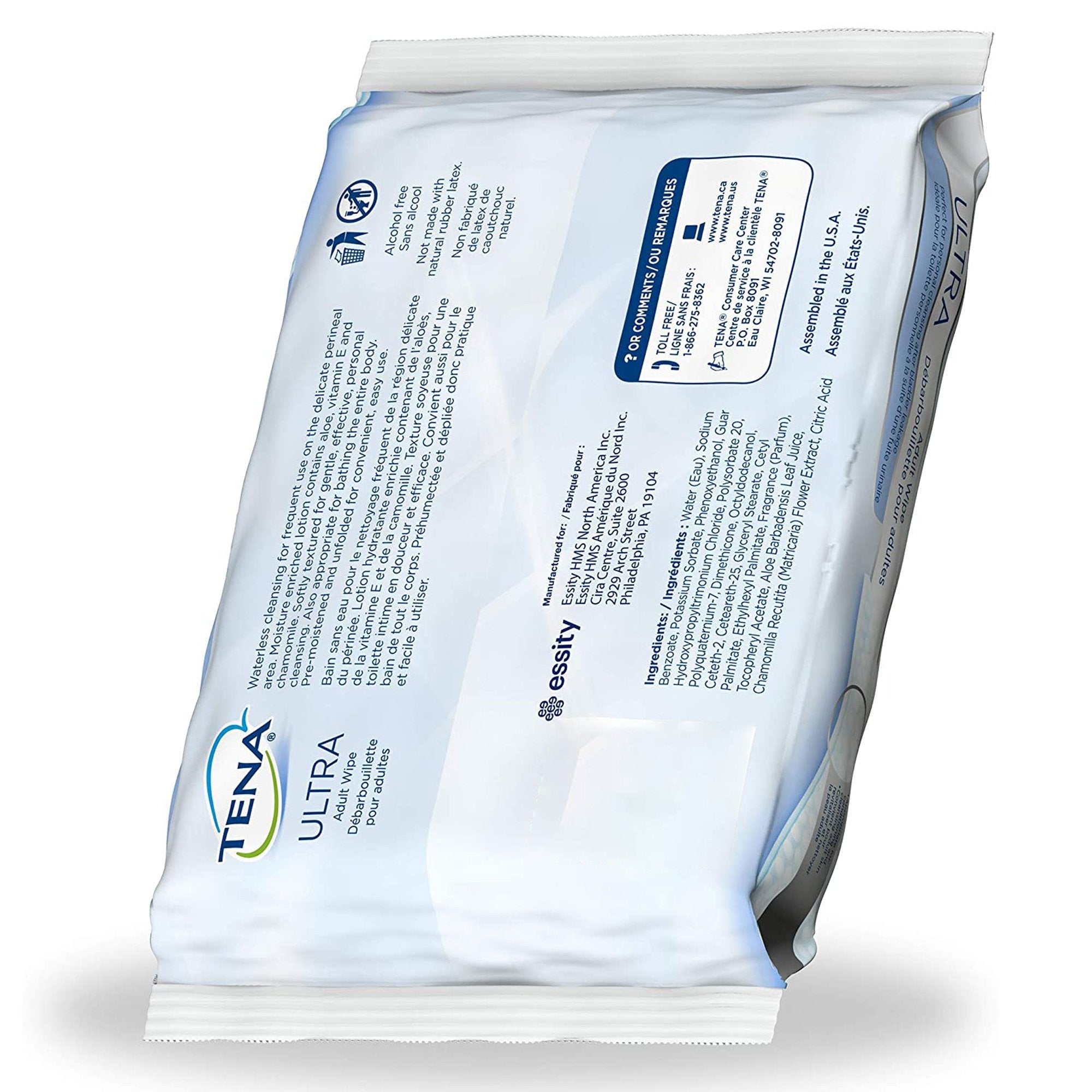 Tena UltraFlush Flushable Personal Wipes (48 Units)